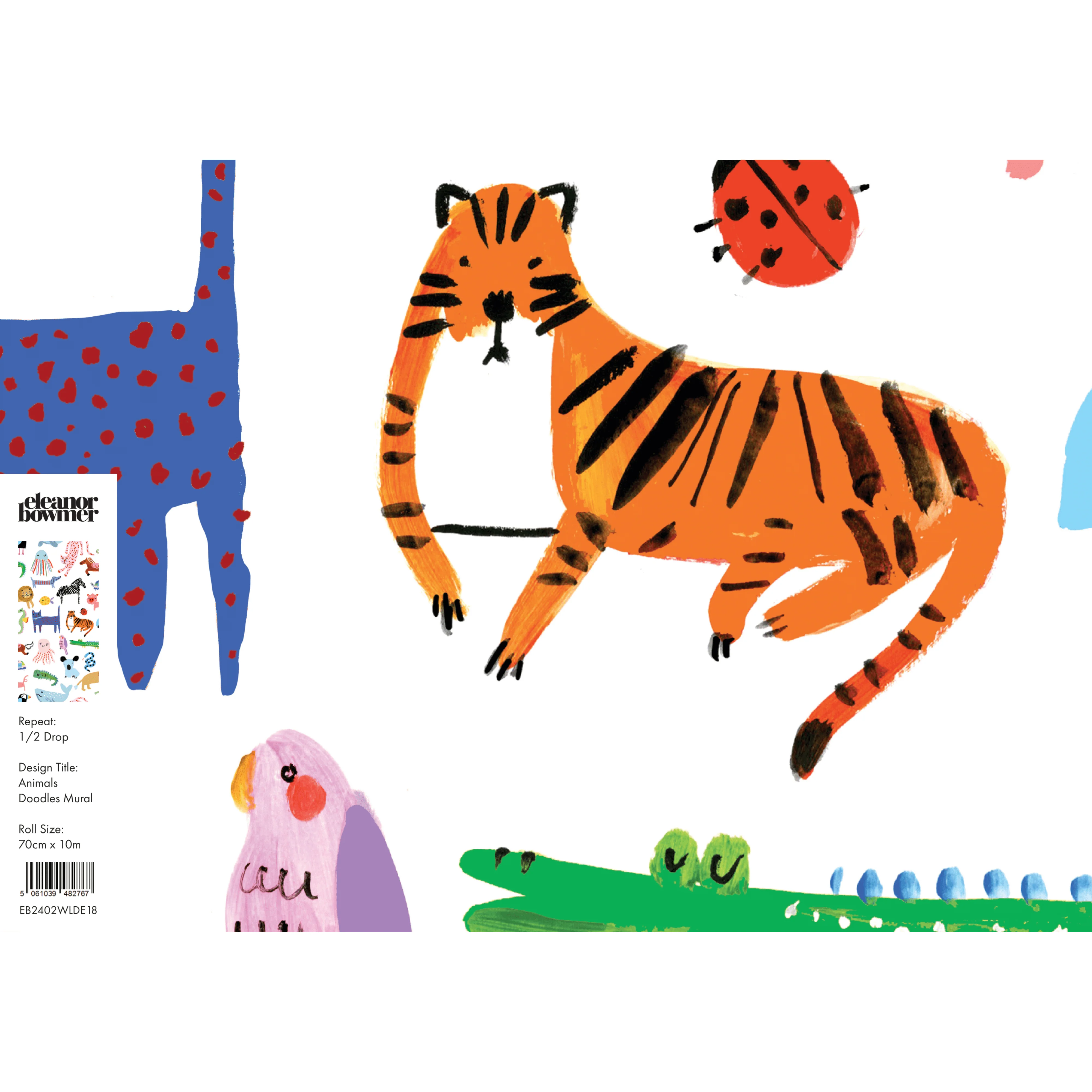 Animal Doodles Mural Wallpaper - Image 4