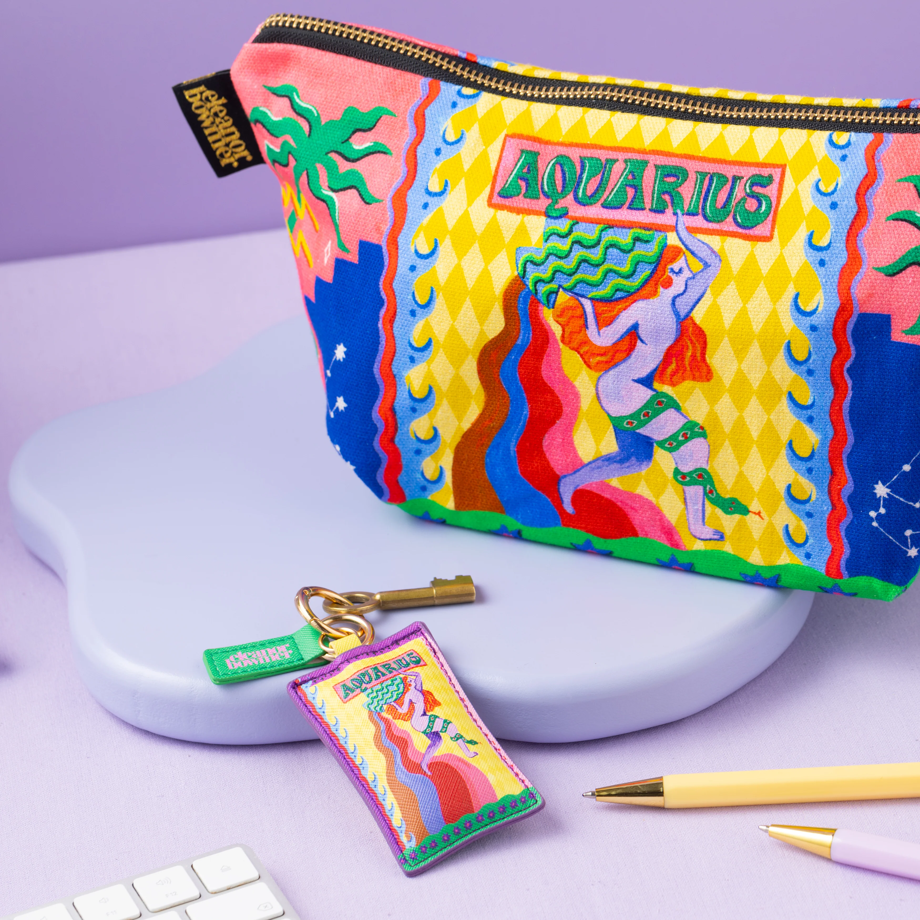 Aquarius Zodiac Keyring - Image 4