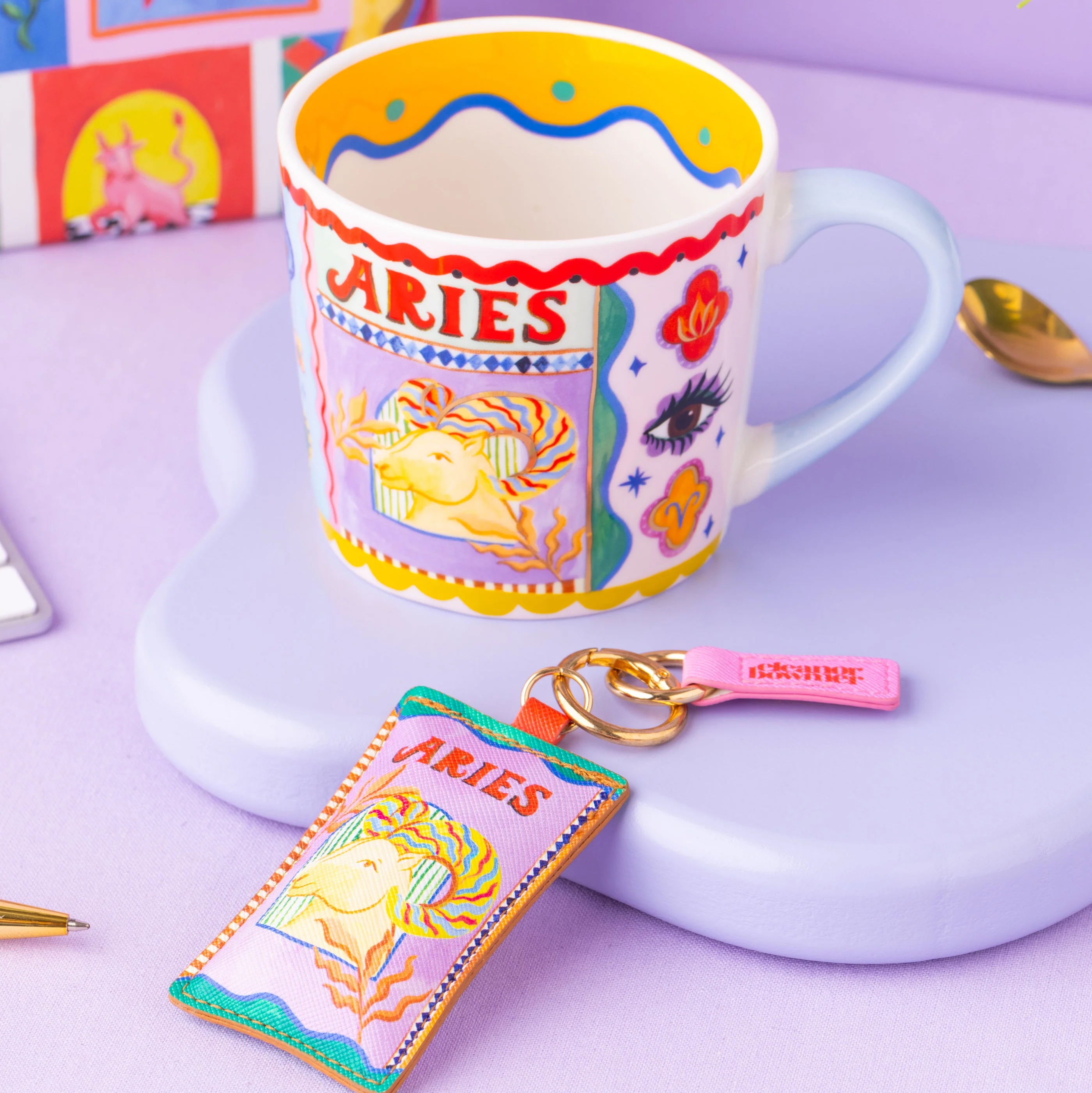 Aries Zodiac Keyring - Image 3