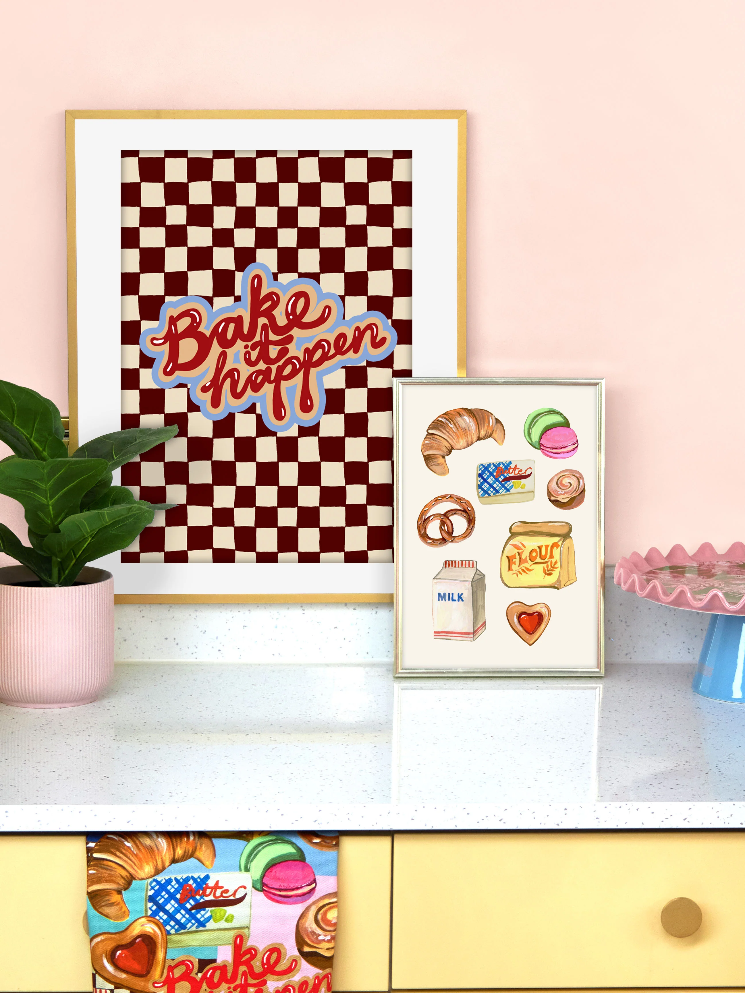 Bake It Happen Checkerboard Print - Image 2