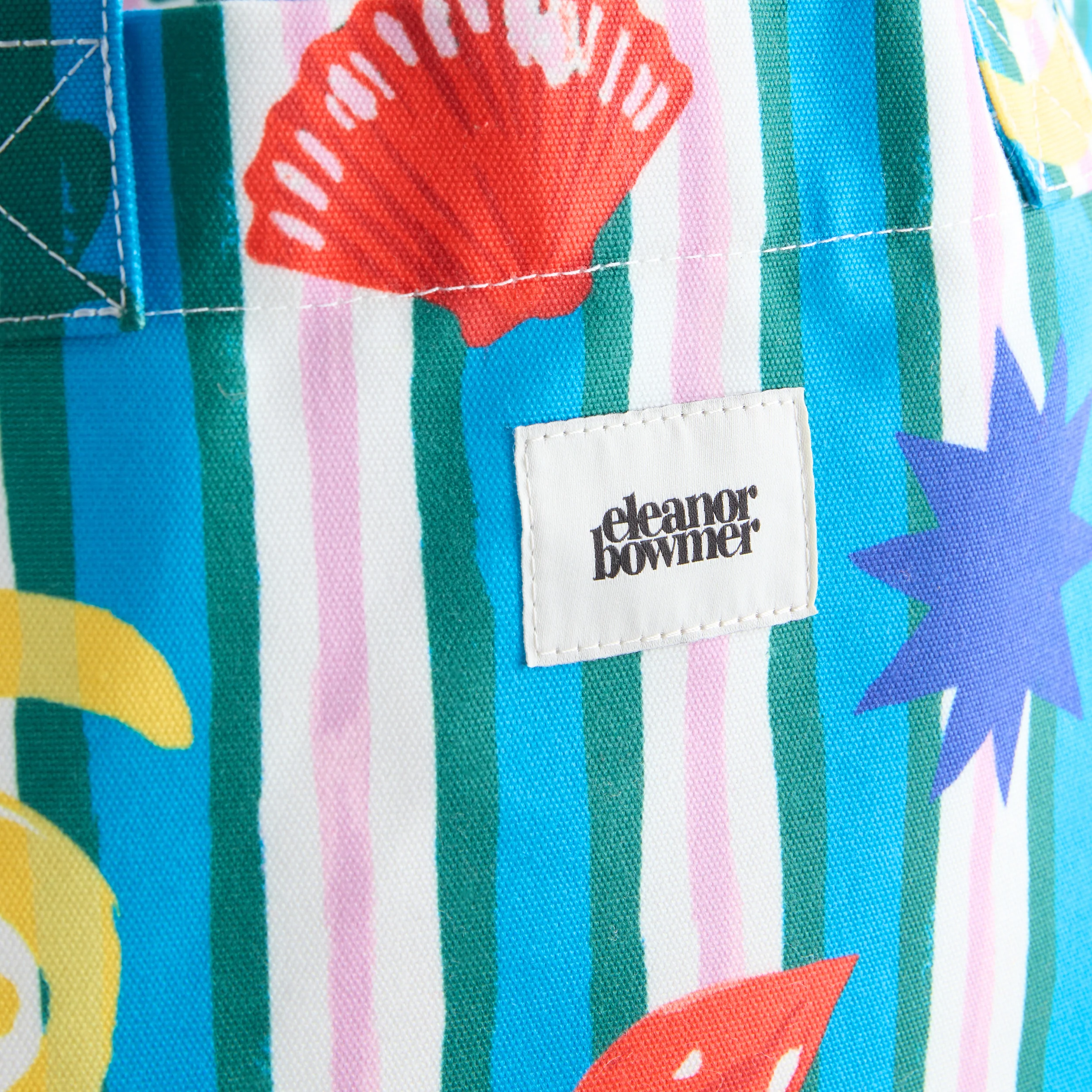 Beach Icons Striped Tote Bag - Image 4
