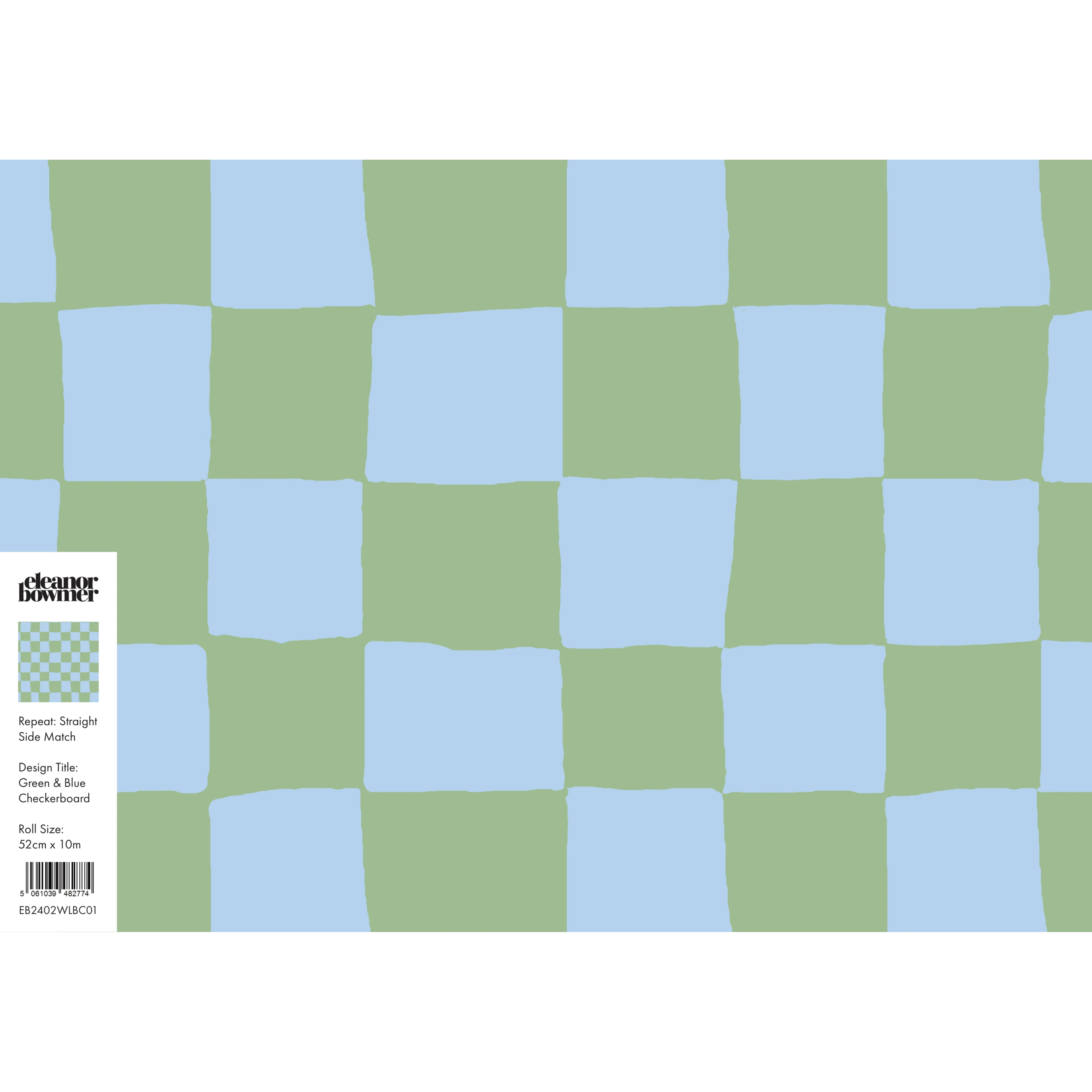 Blue & Green Checkerboard Wallpaper - Image 4