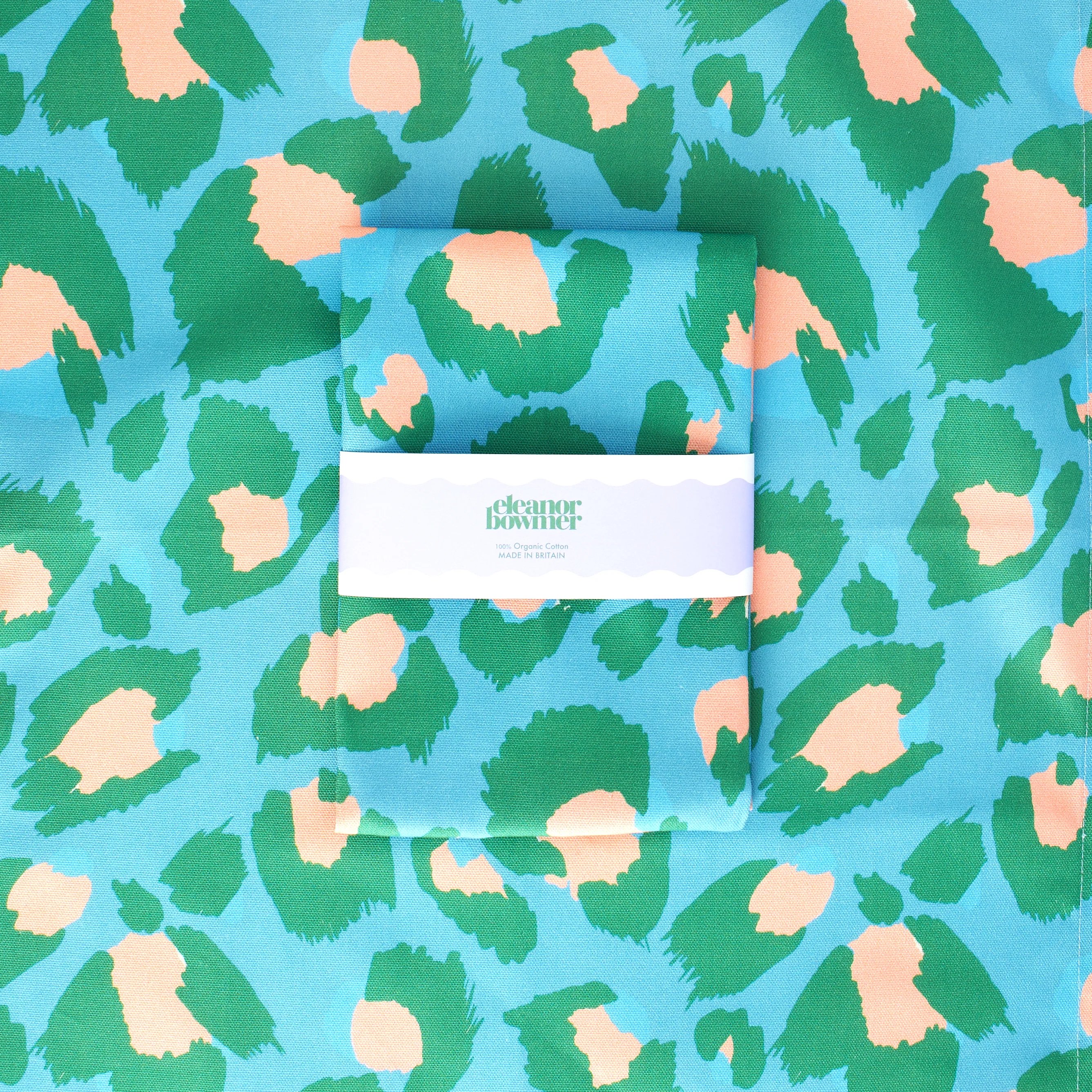 Blue & Green Leopard Tea Towel - Image 3