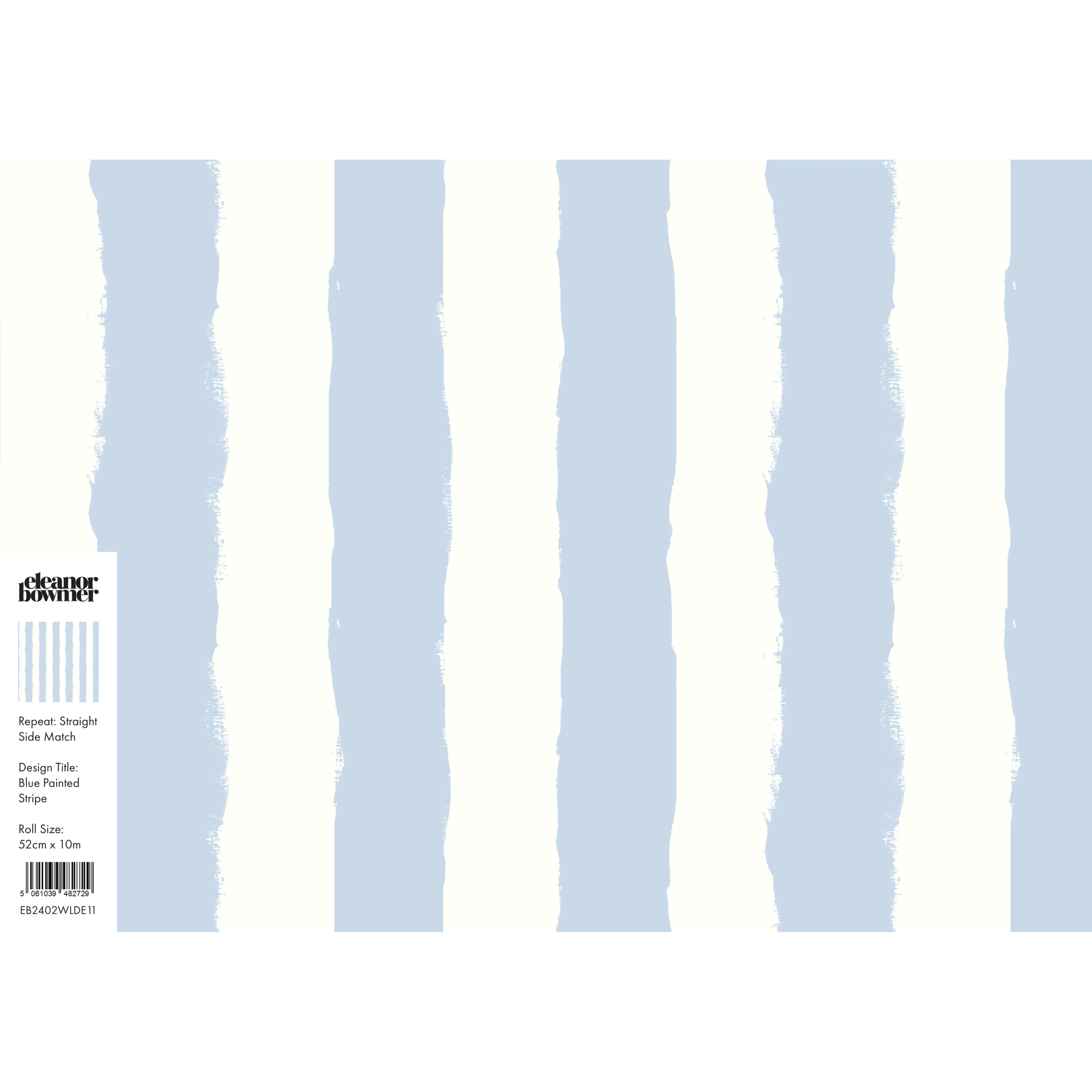 Blue Painted Stripe Wallpaper - Image 4