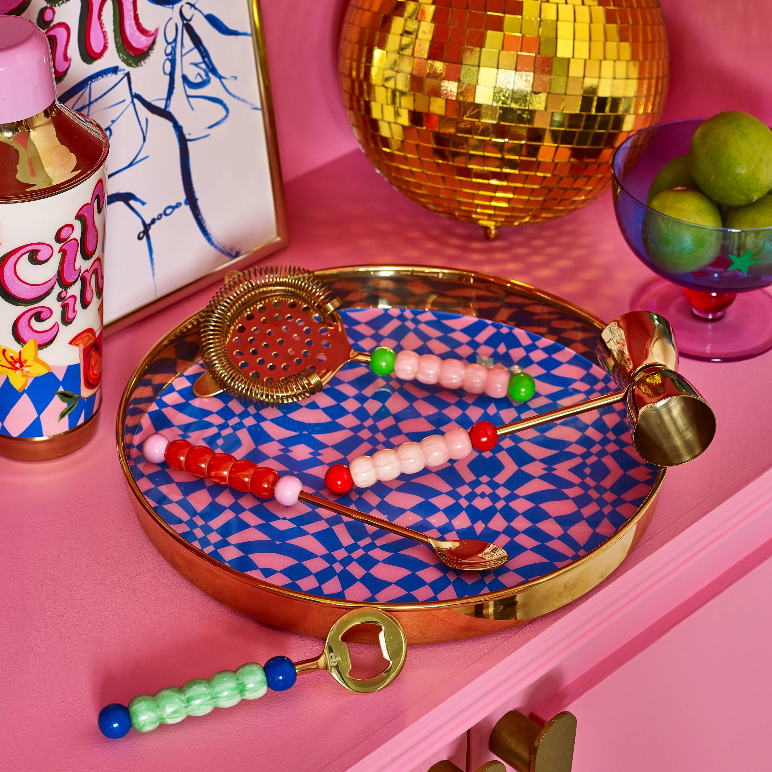 Cin Cin Cocktail Shaker & Tools Gift Set - Image 6
