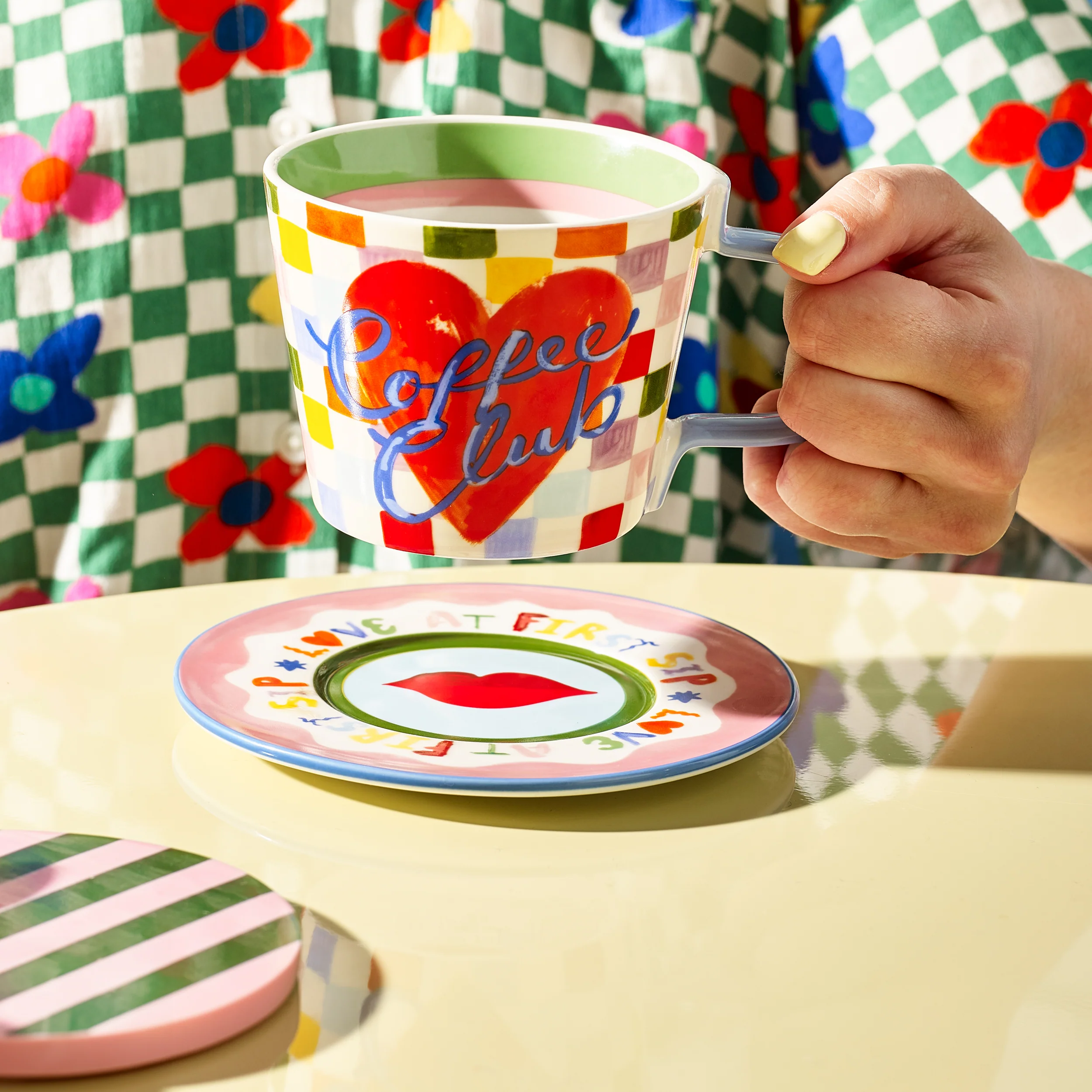 Coffee Club Cup & Saucer Set - Image 2