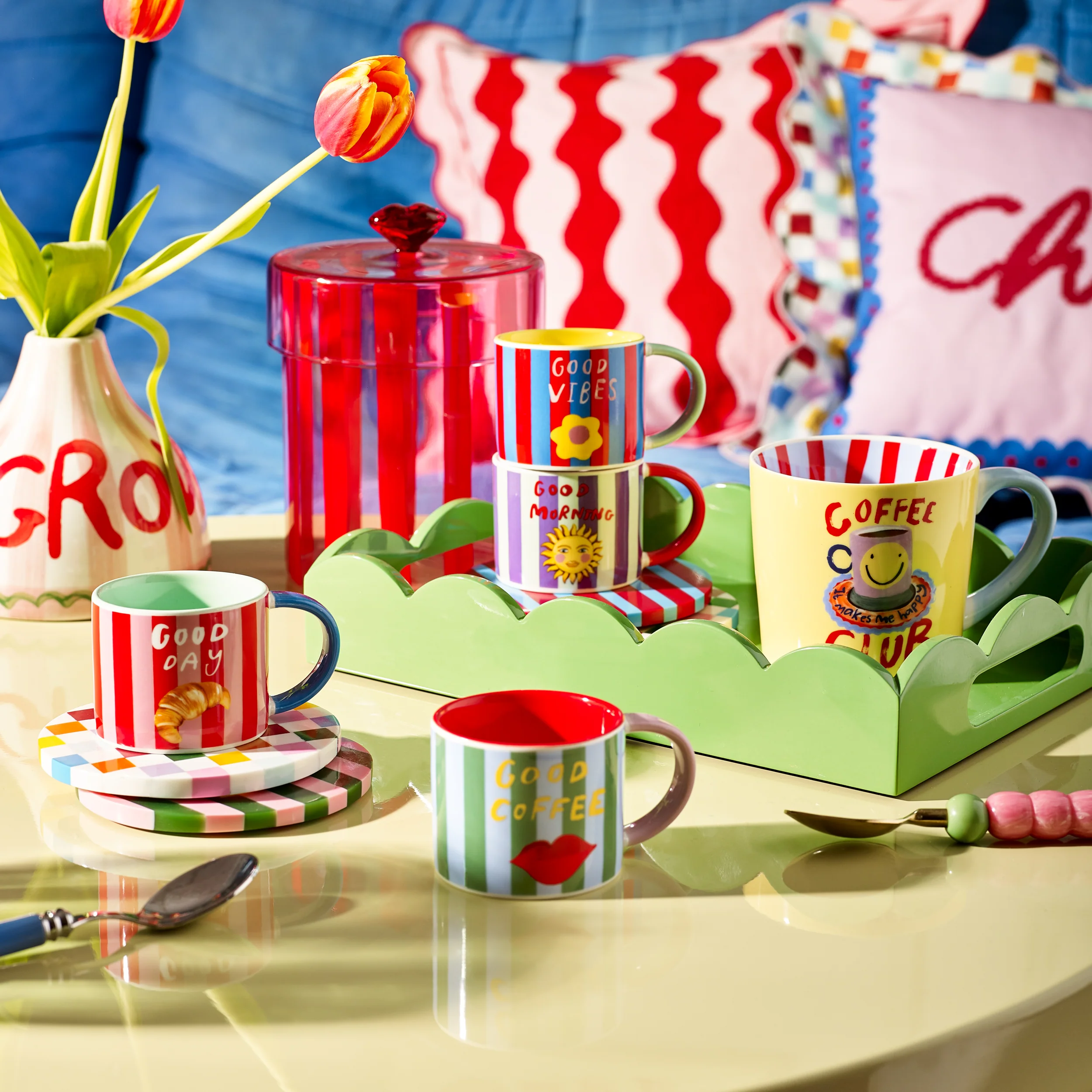 Coffee Club Set of 4 Espresso Cups - Image 2