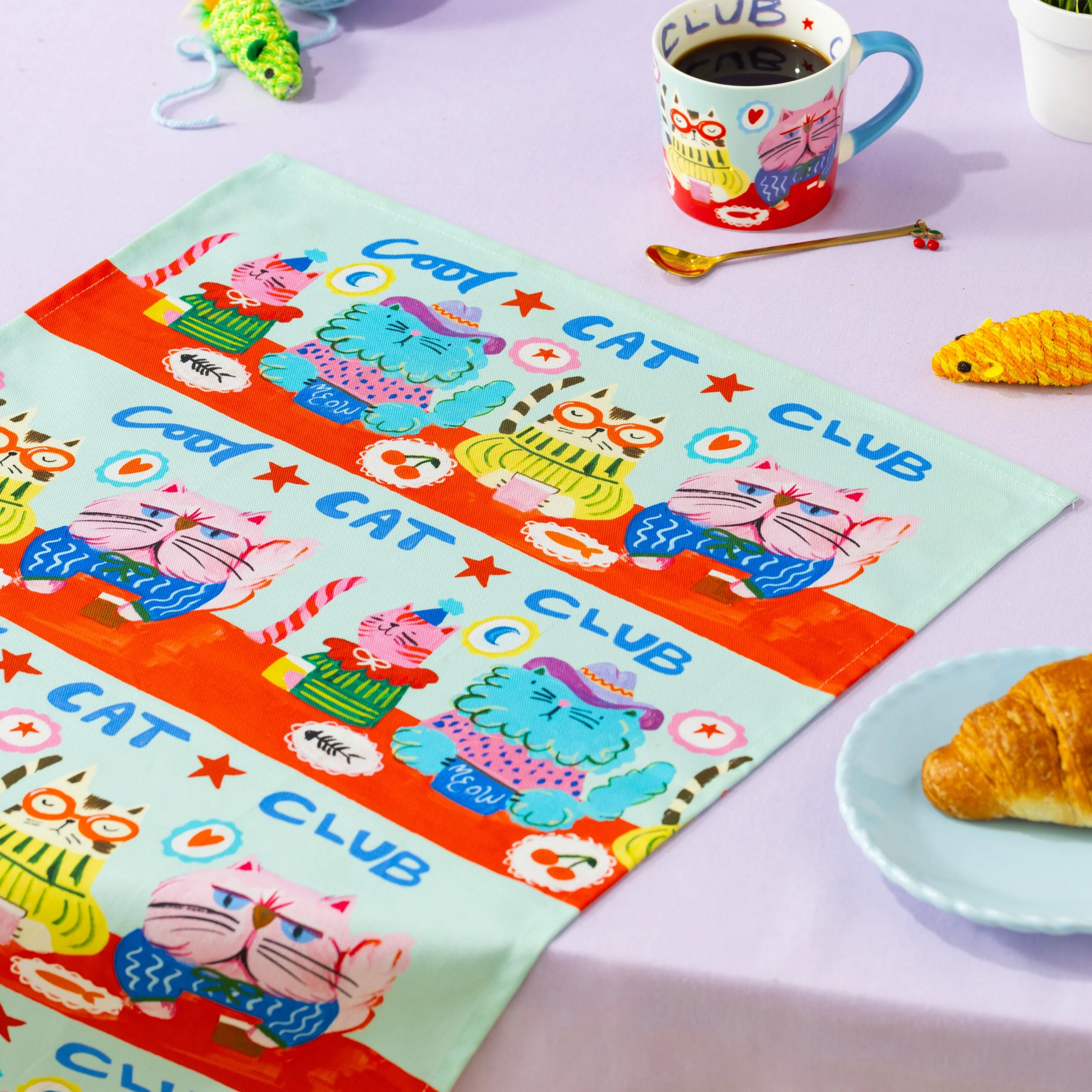 Cool Cat Club Tea Towel - Image 4