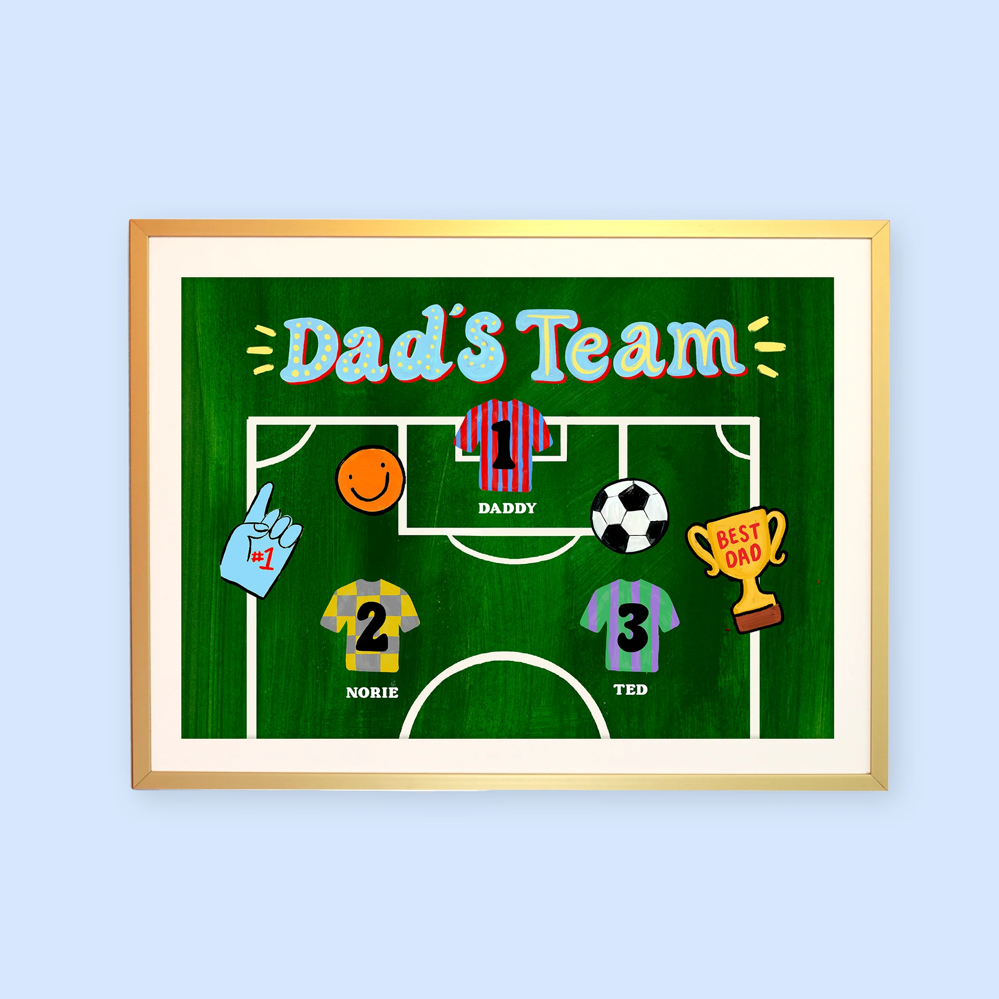 Dad's Team Personalised Print - Image 2