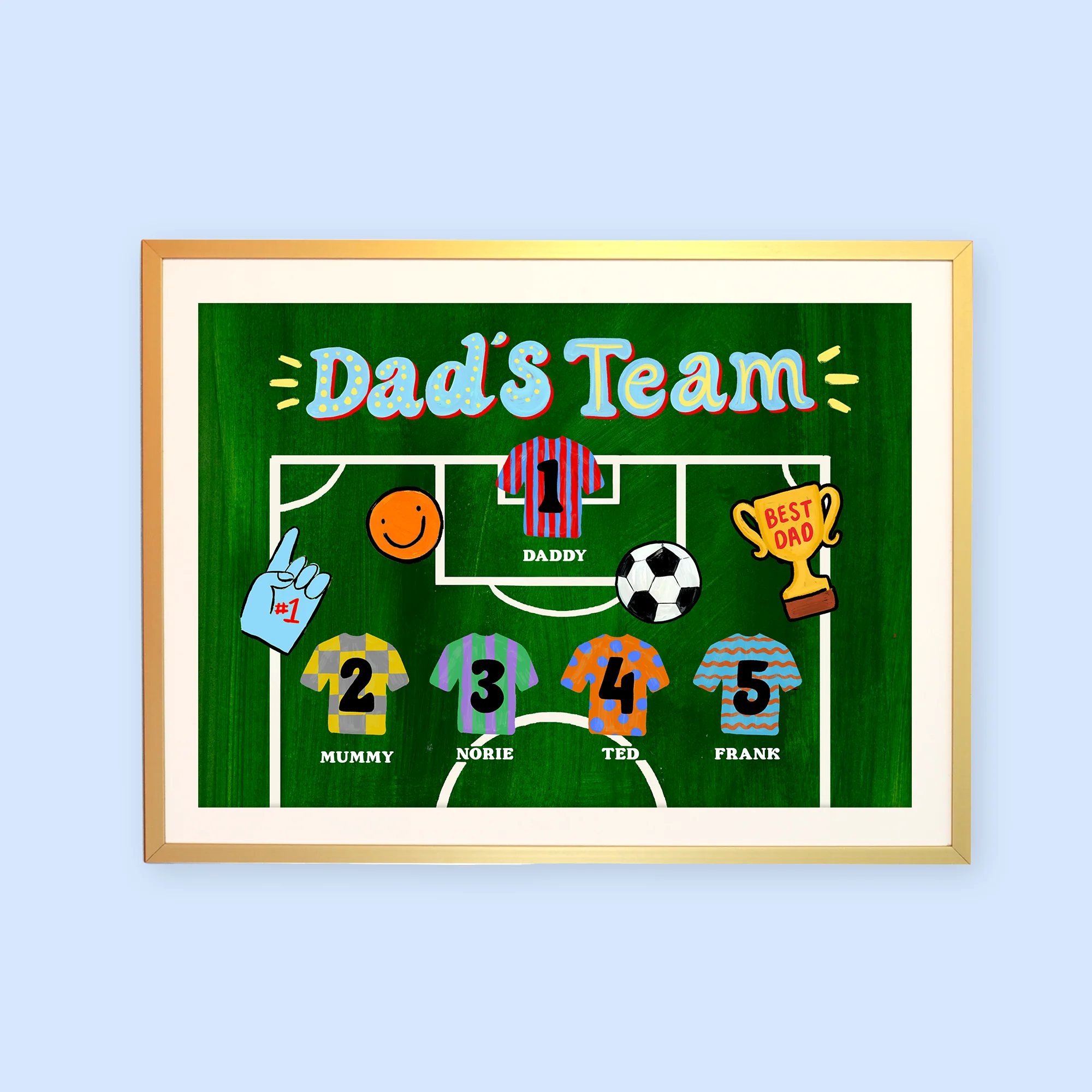 Dad's Team Personalised Print - Image 3