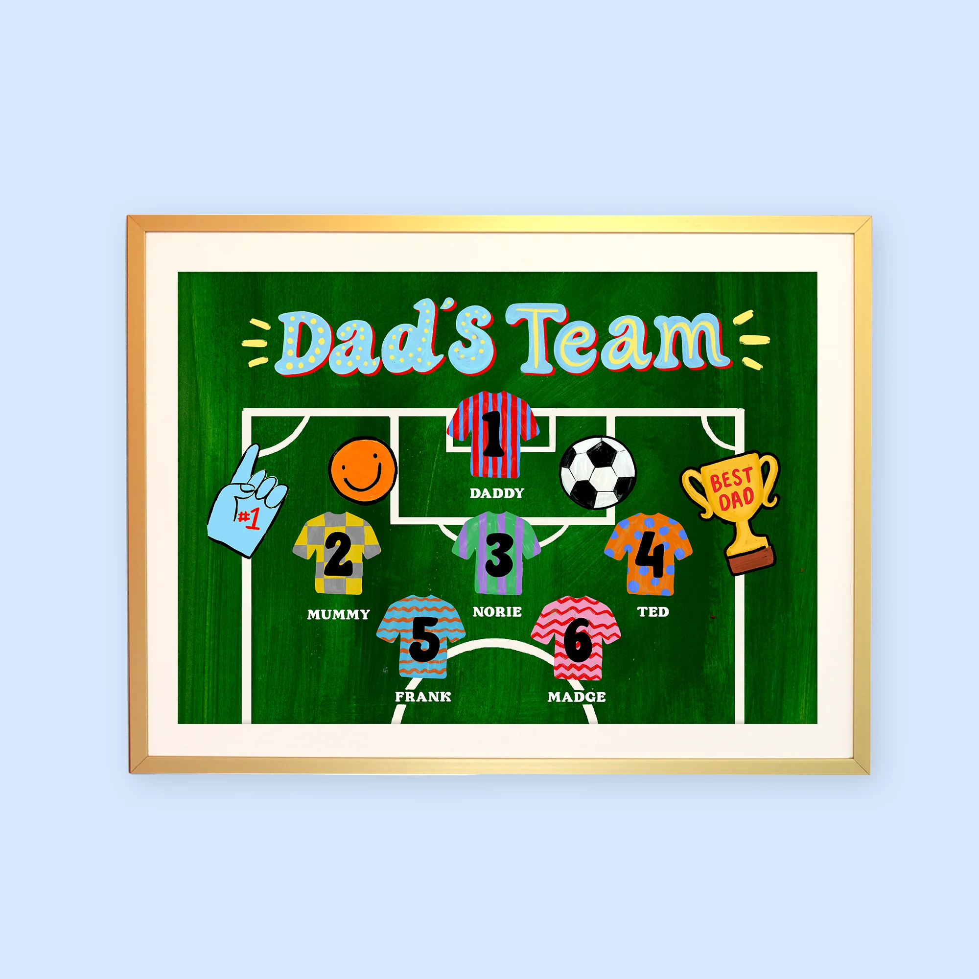Dad's Team Personalised Print - Image 4