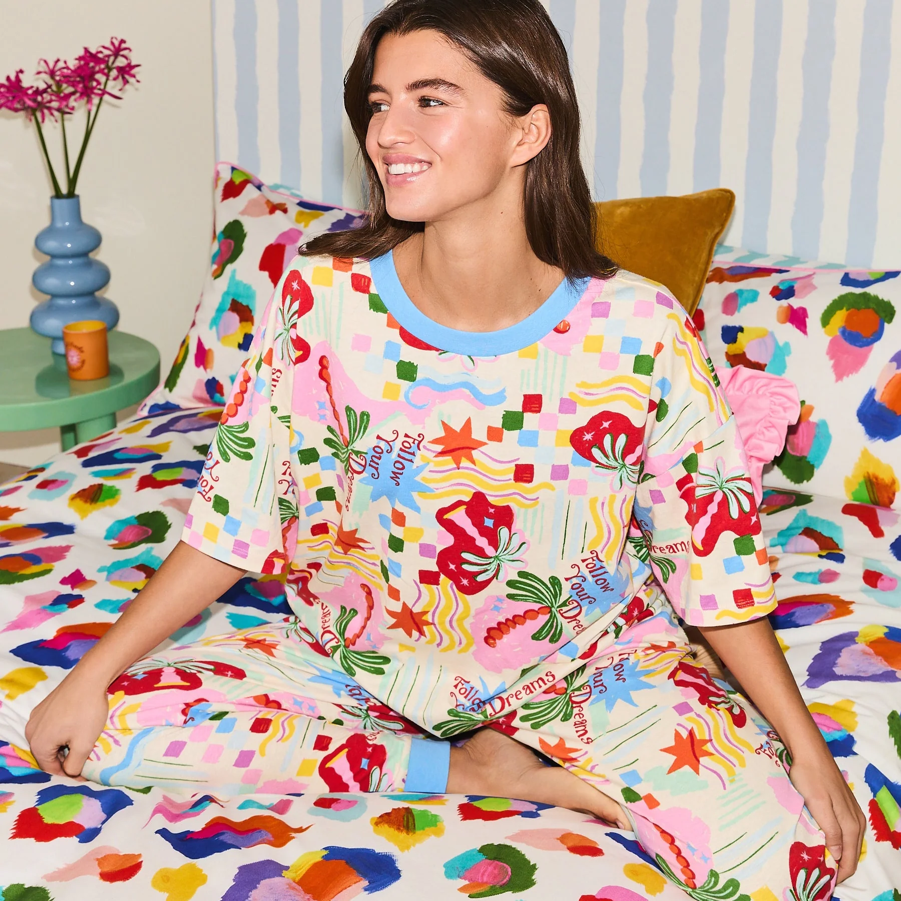 Dreamer Short Sleeve Twosie Pyjama Set - Image 2