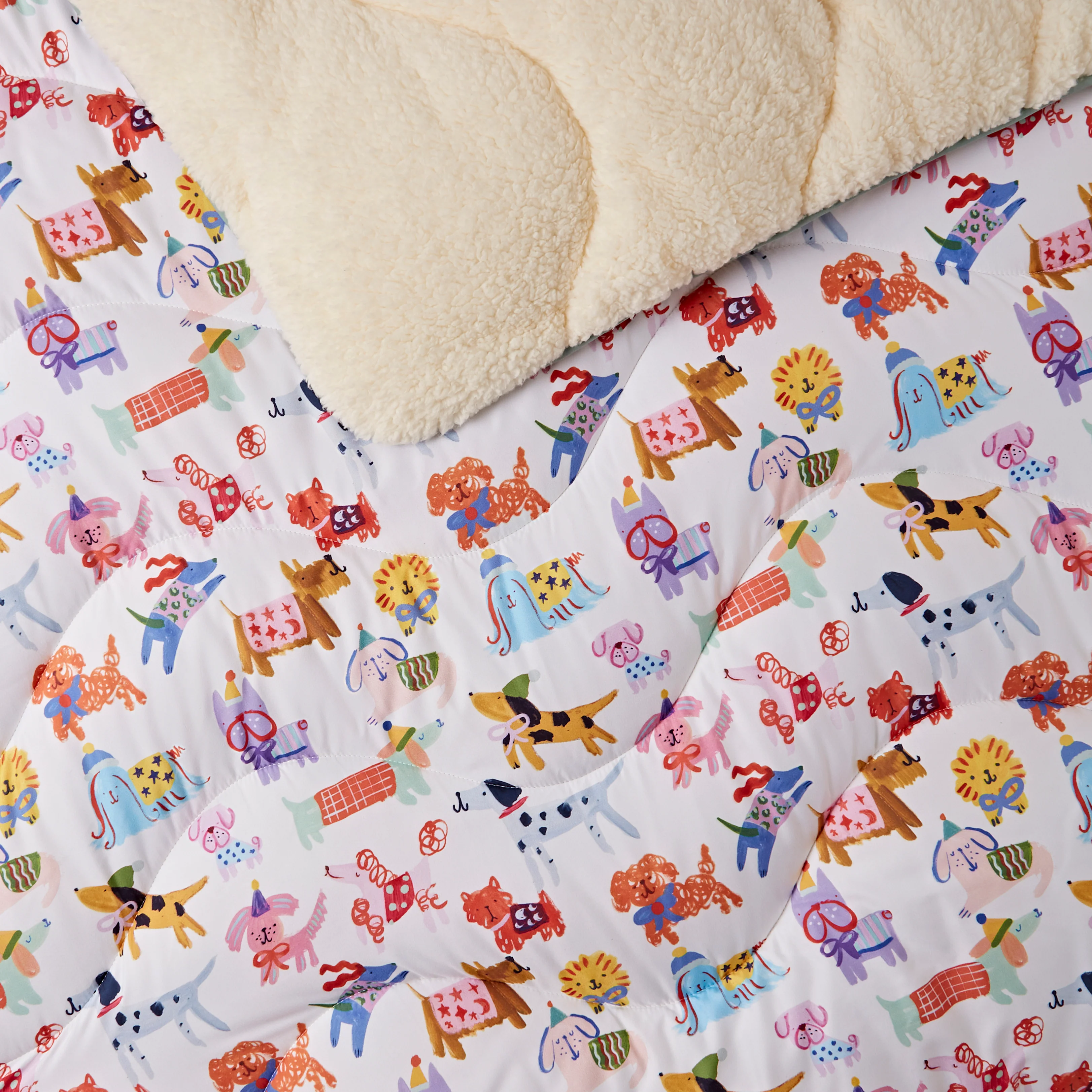 Eleanor Bowmer x Night Lark® Happy Dogs Cosy Sherpa Throw - Single - Image 2