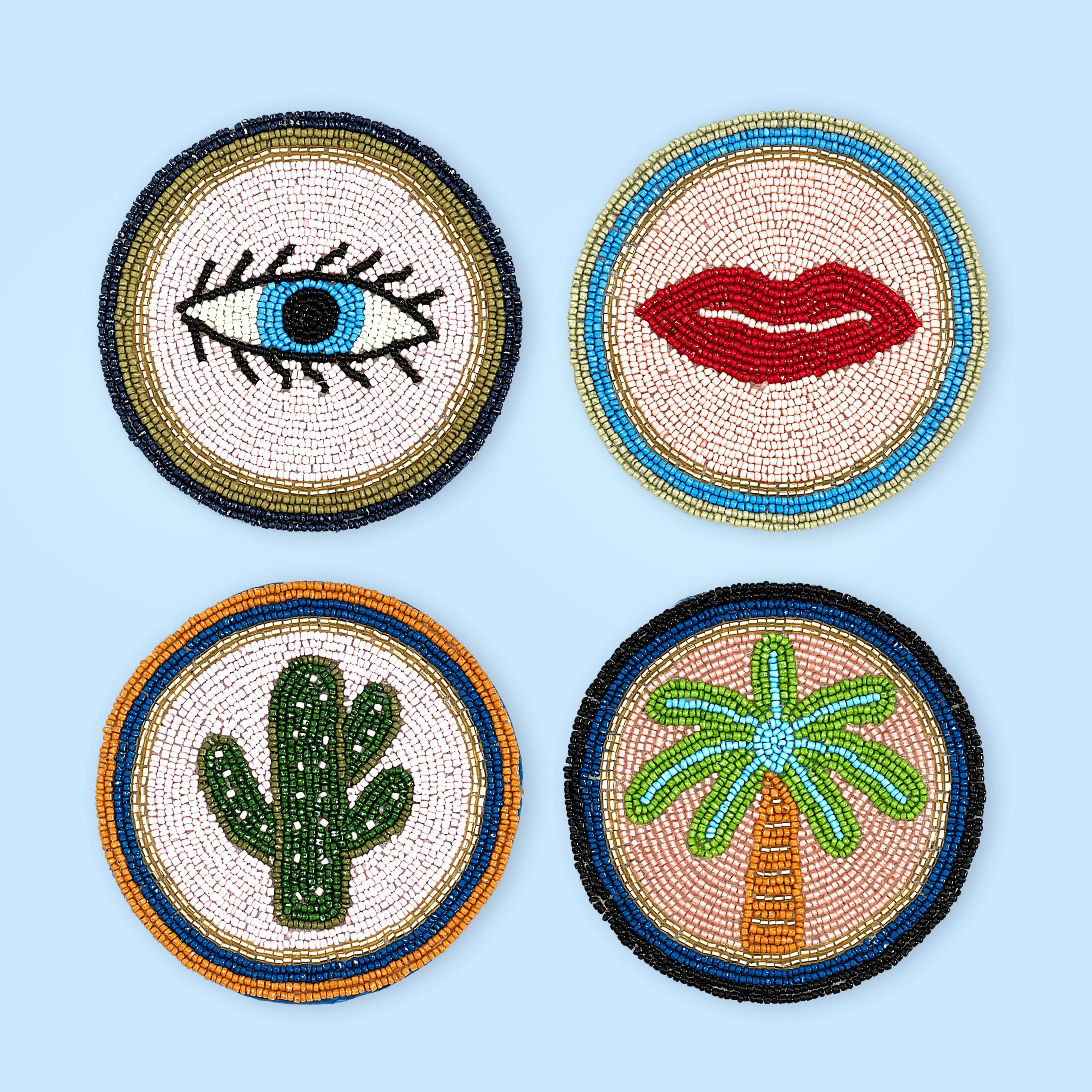 Electric Coast Icon Beaded Coaster - Set of 4 - Image 2