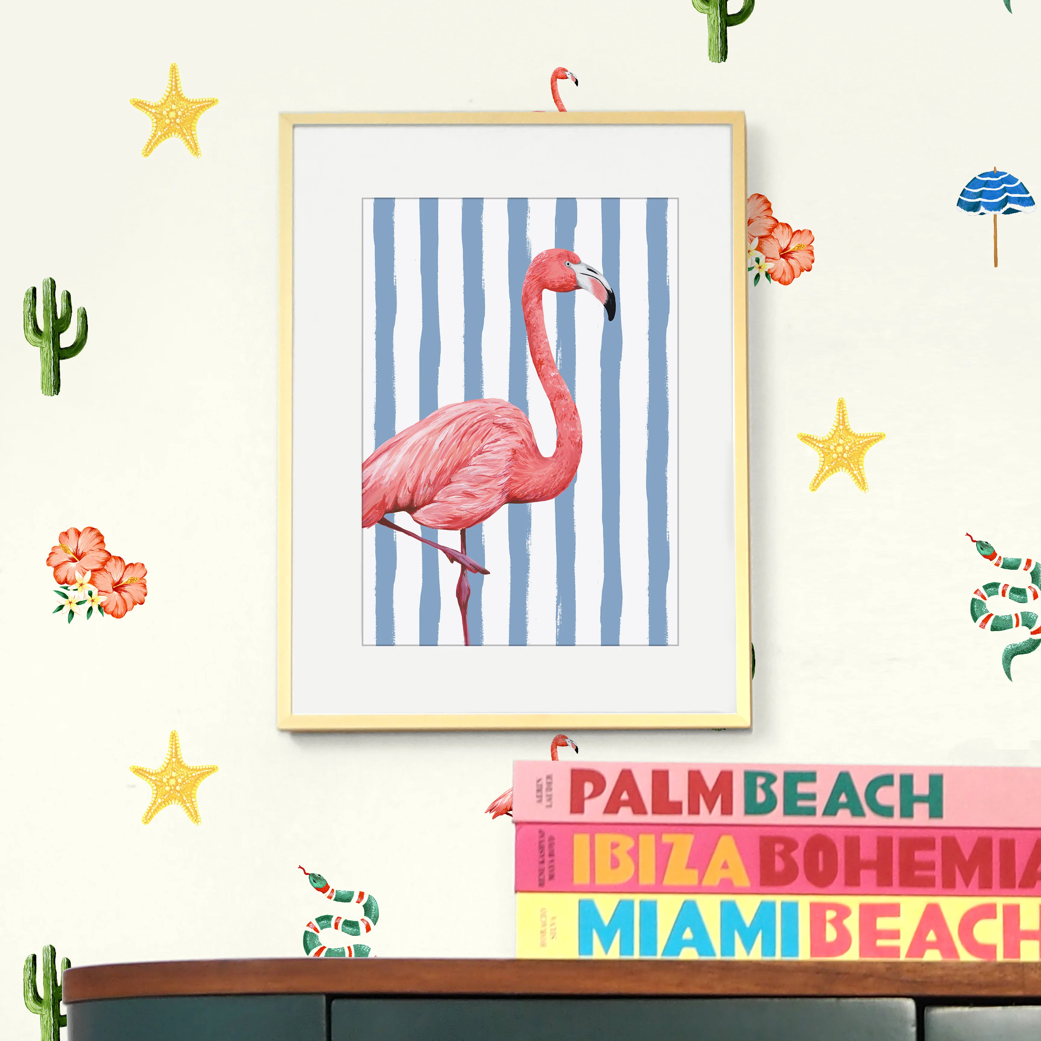 Flamingo Stripe Print - Image 2