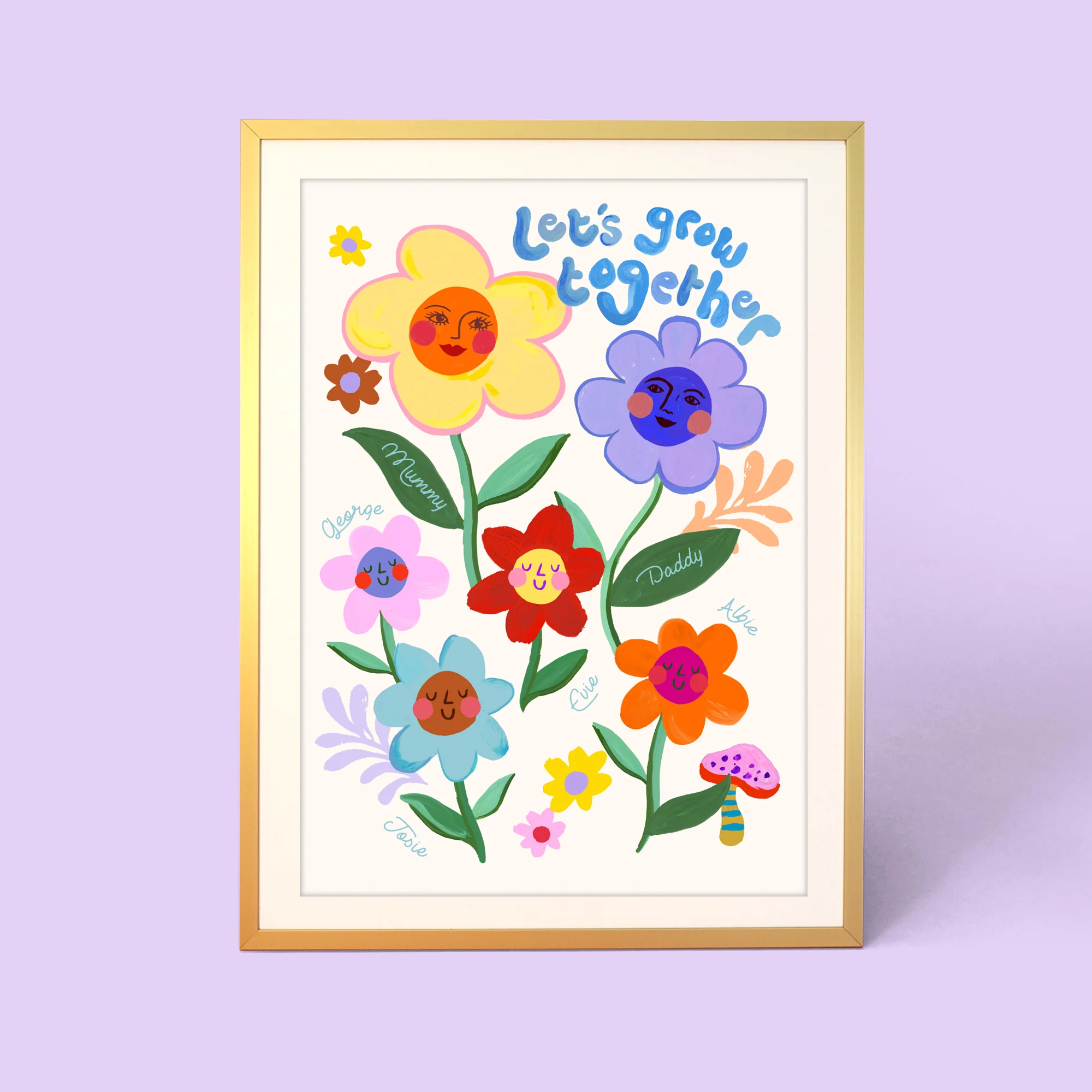 Flower Family Personalised Print - Image 6
