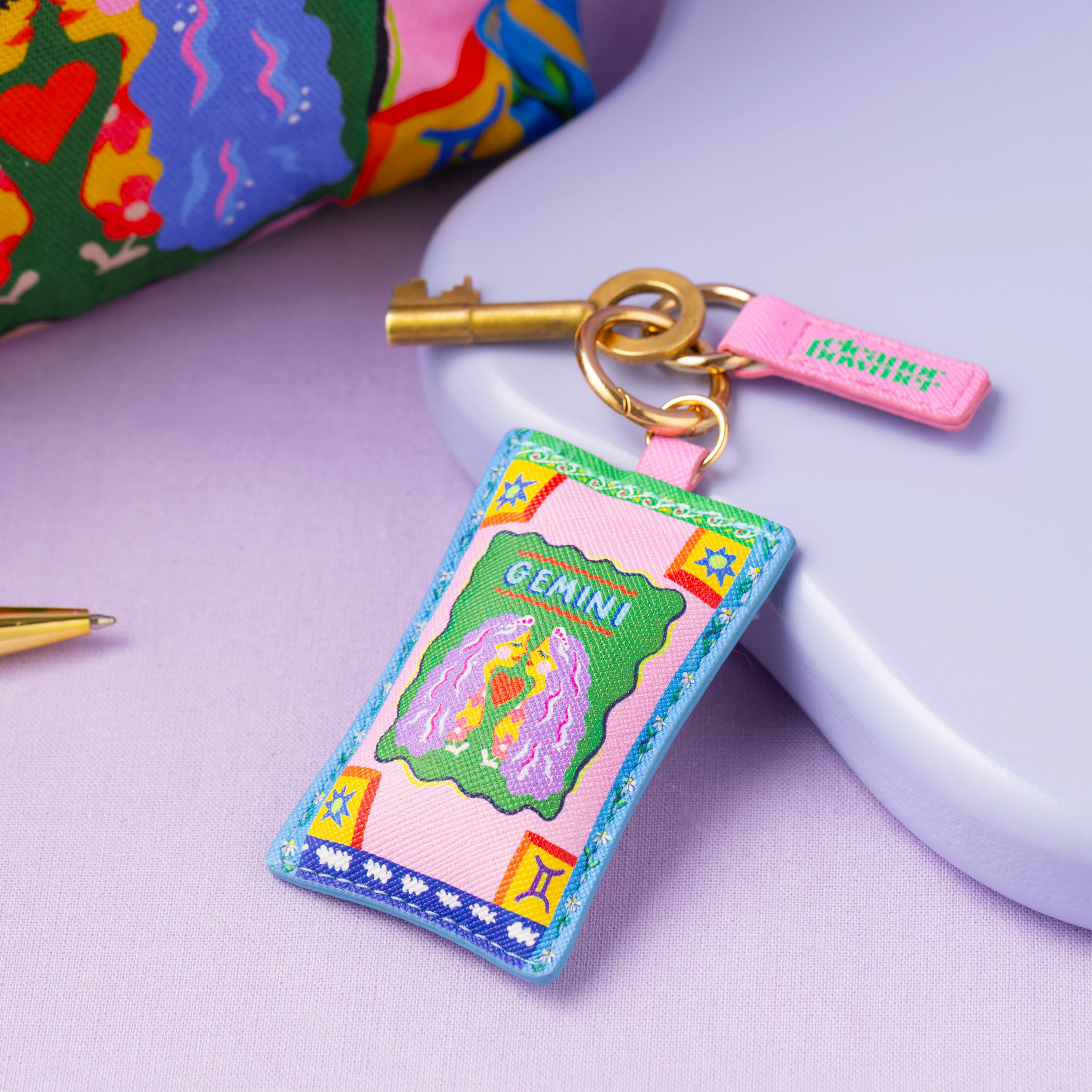 Gemini Zodiac Keyring - Image 2