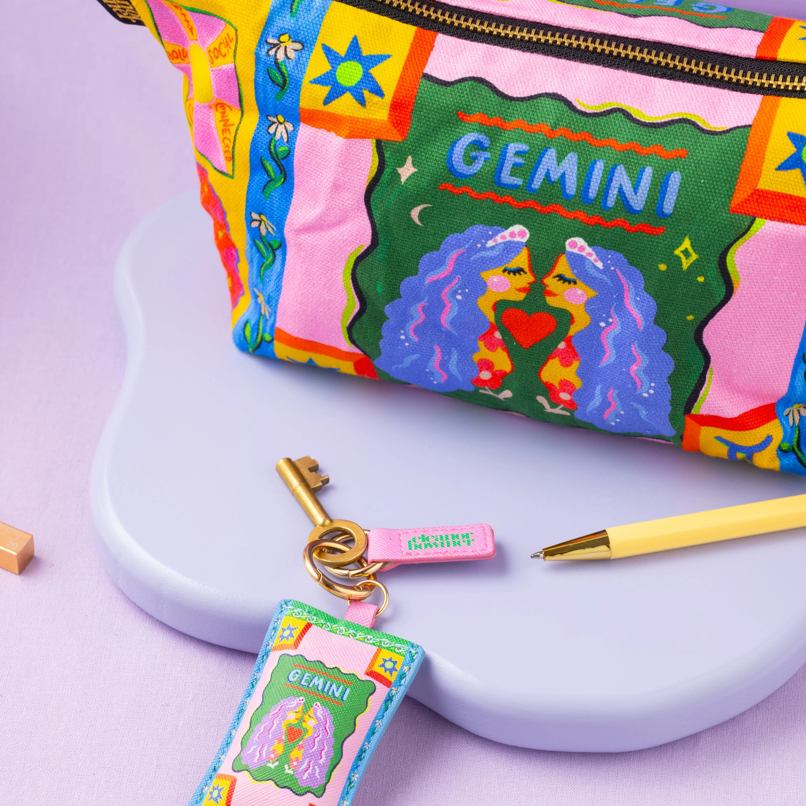 Gemini Zodiac Keyring - Image 4