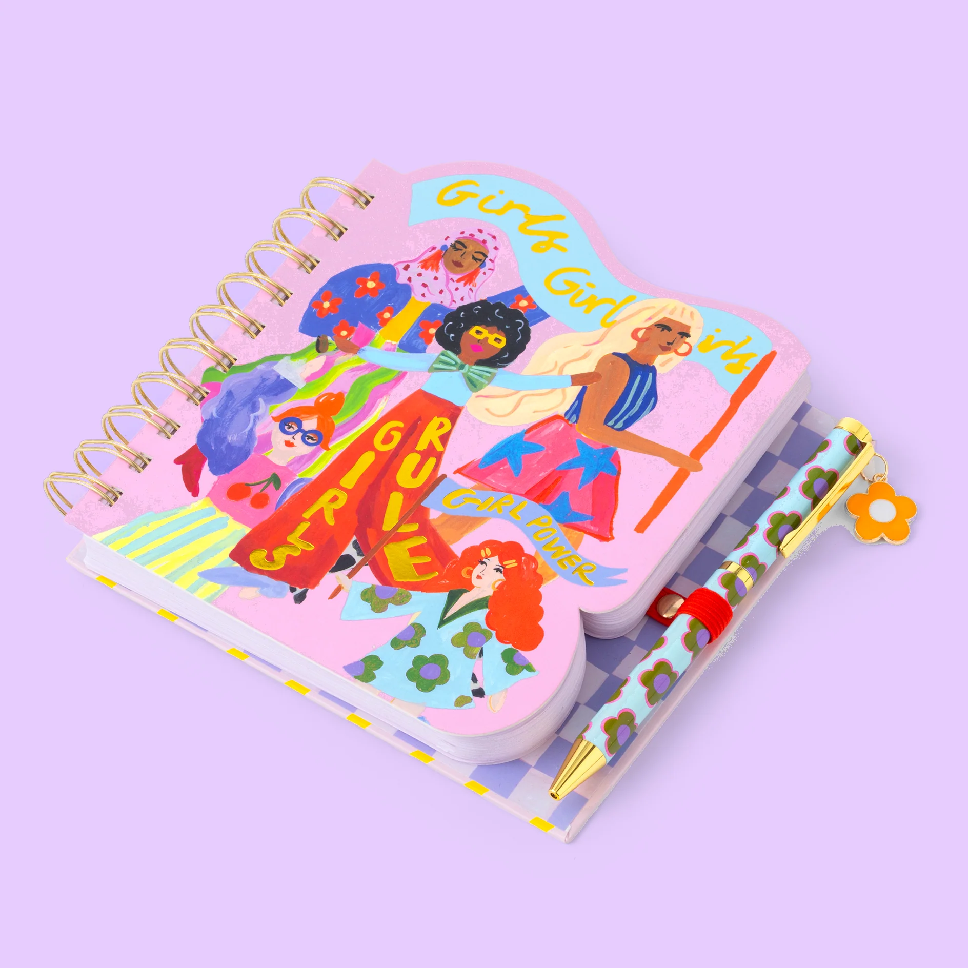 Girls Rule Shaped Notebook & Pen - Image 3