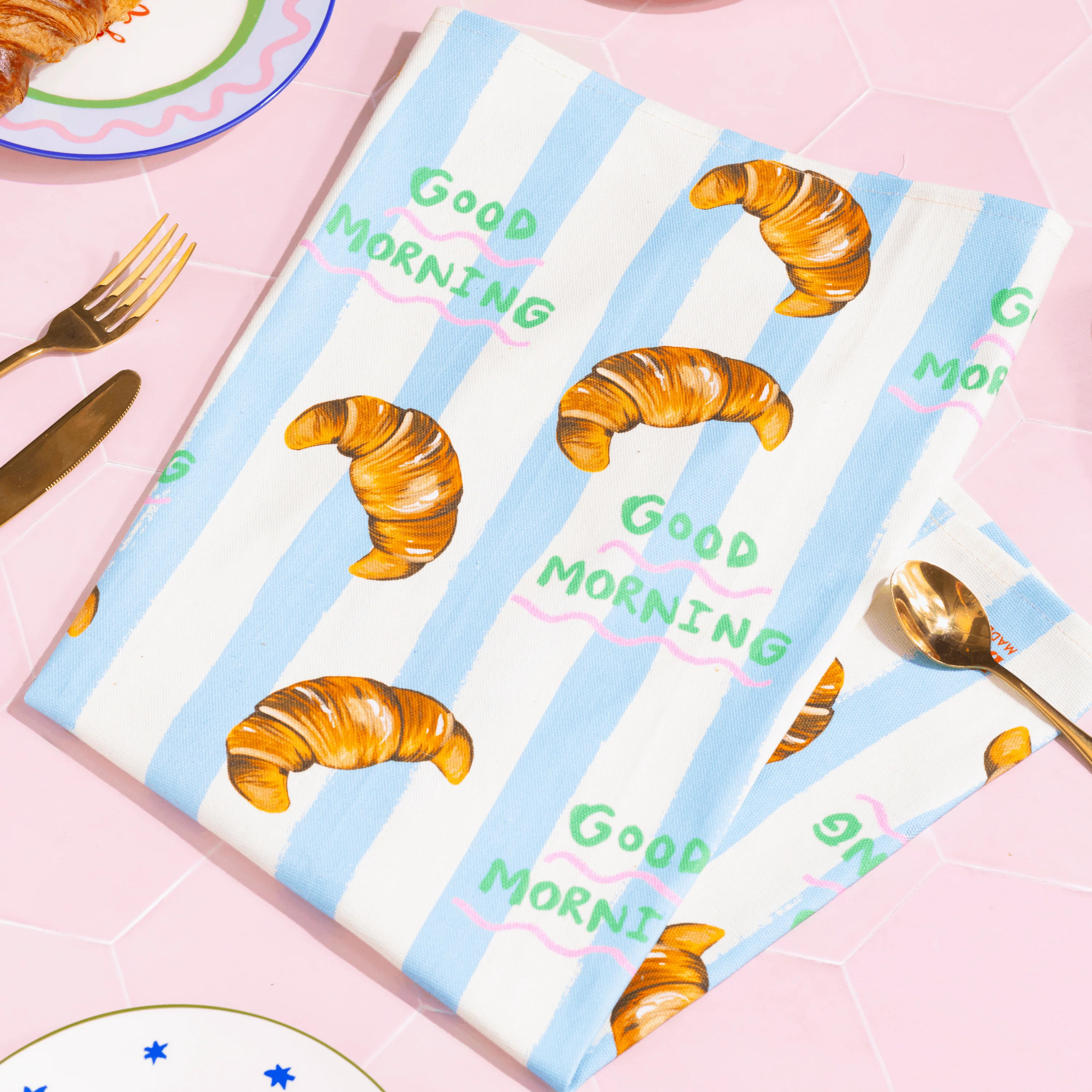 Good Morning Croissant Tea Towel - Image 2