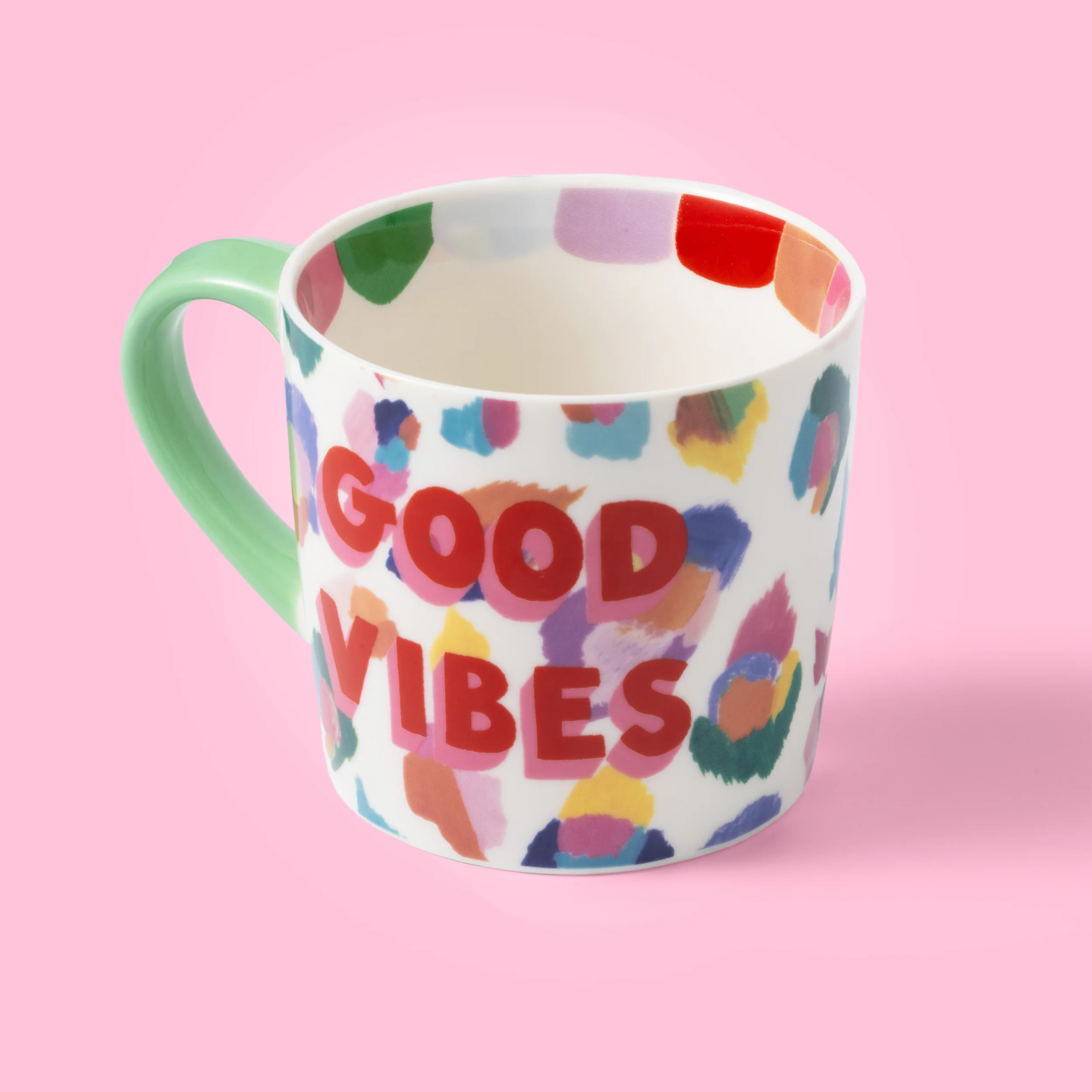 Good Vibes Painted Leopard Mug - Image 2
