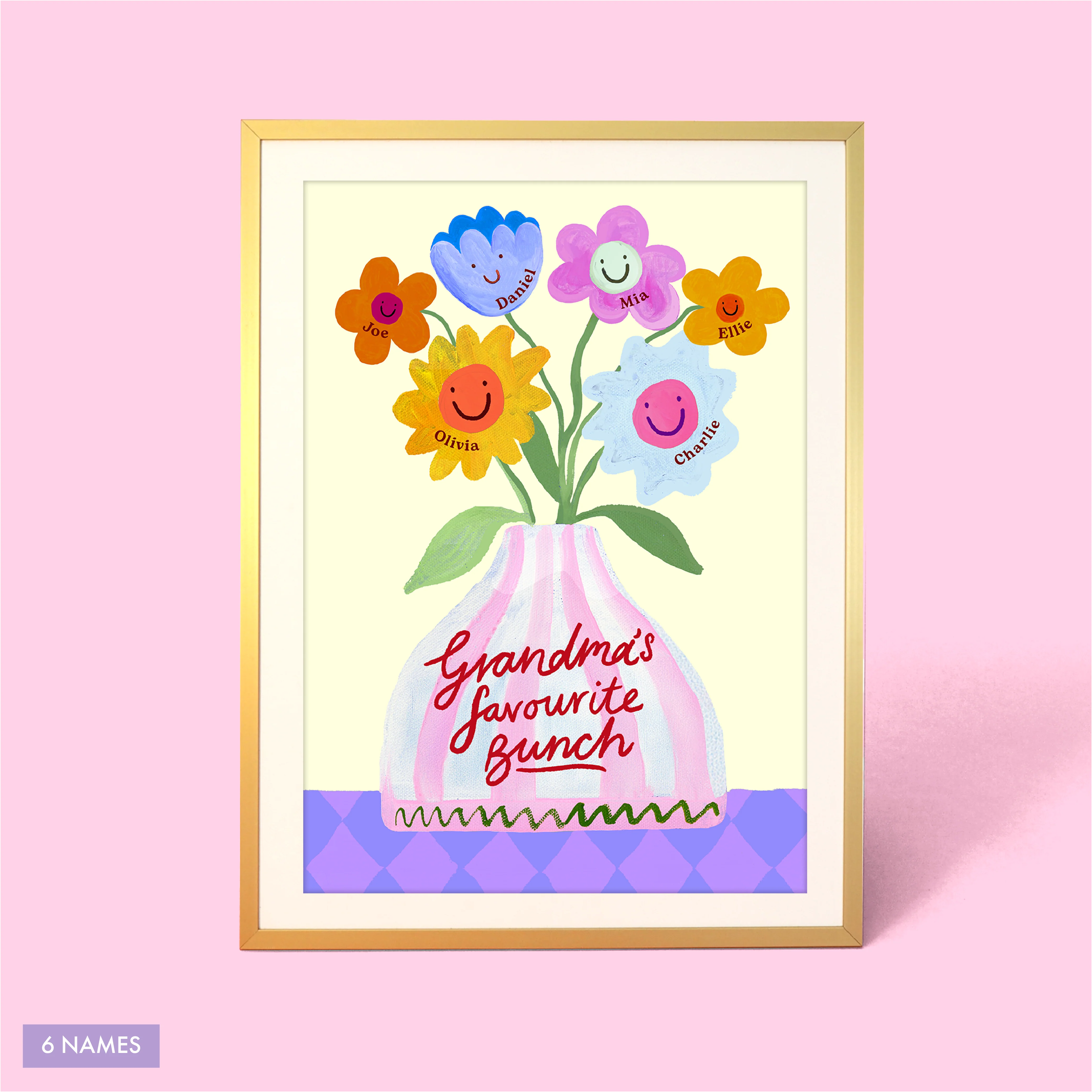 Grandma's Favourite Bunch Vase Print - Image 5