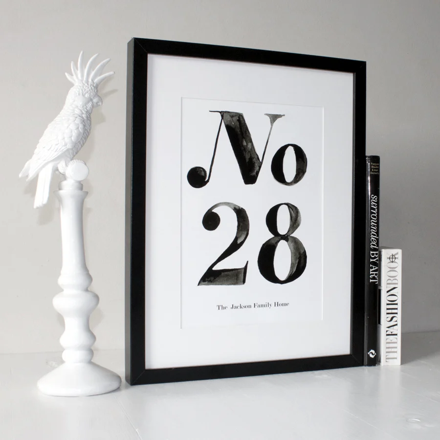 House Number Personalised Print - Image 3