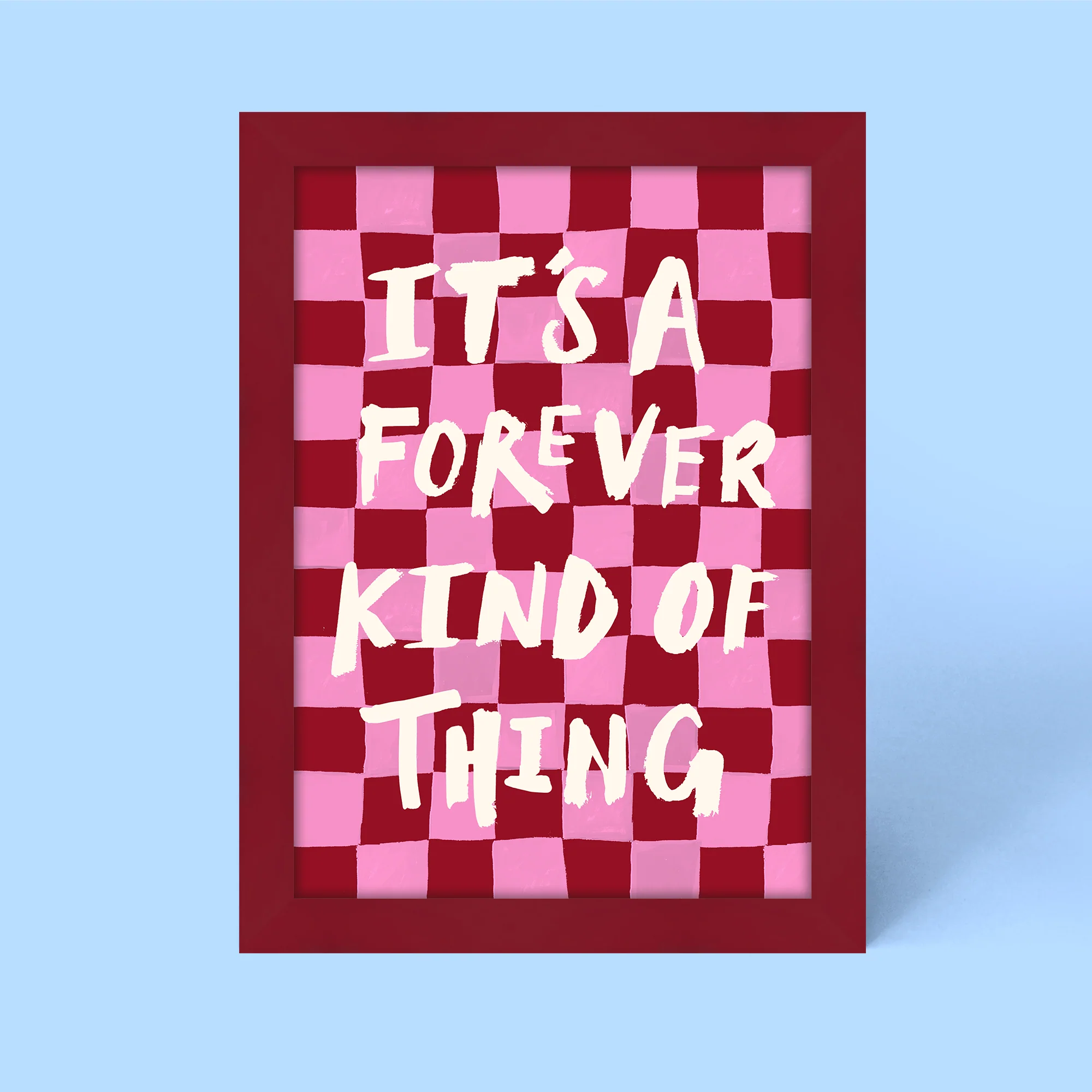 It’s A Forever Thing Checkerboard Framed Print - Image 2