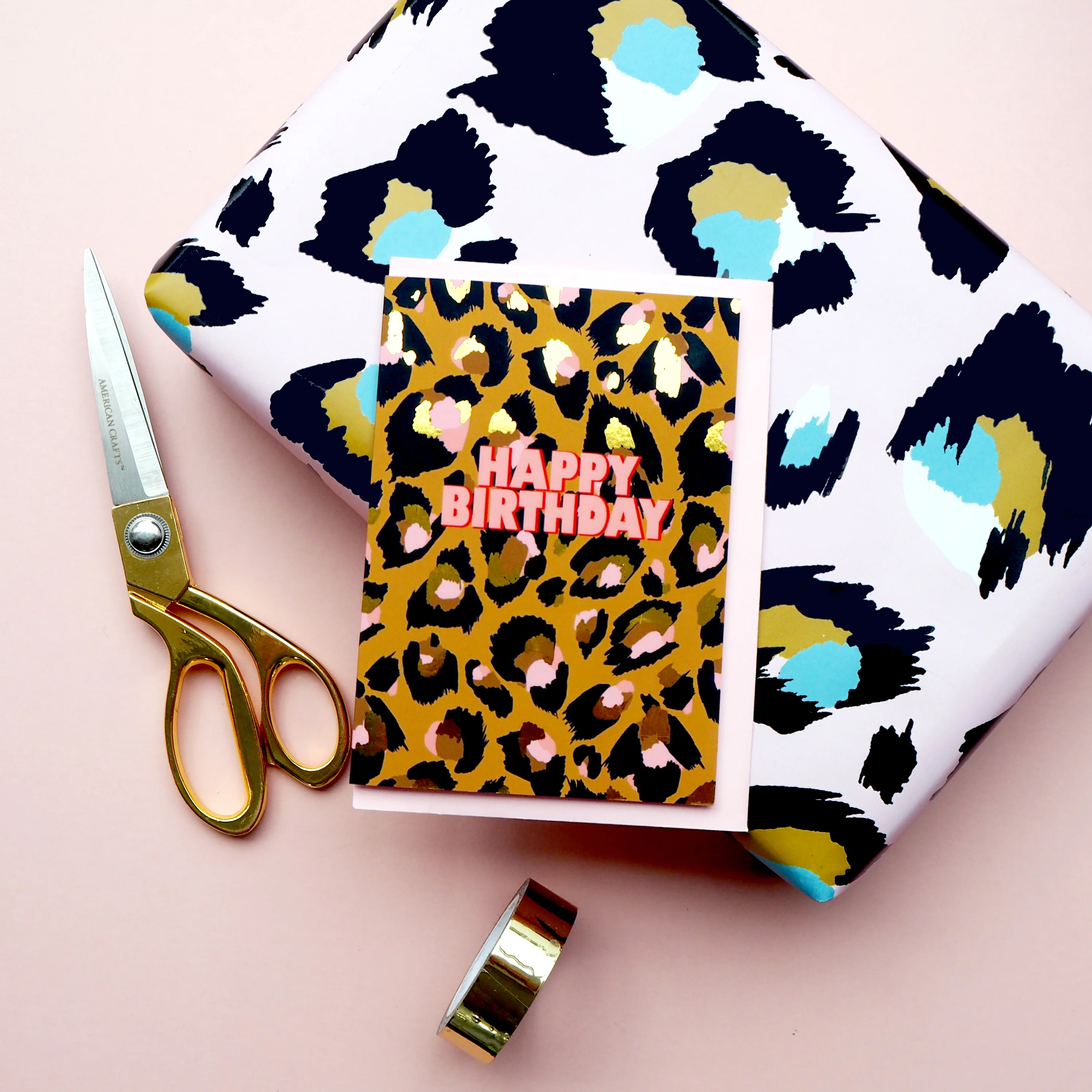 Pink Leopard Print Gift Wrap - Image 3