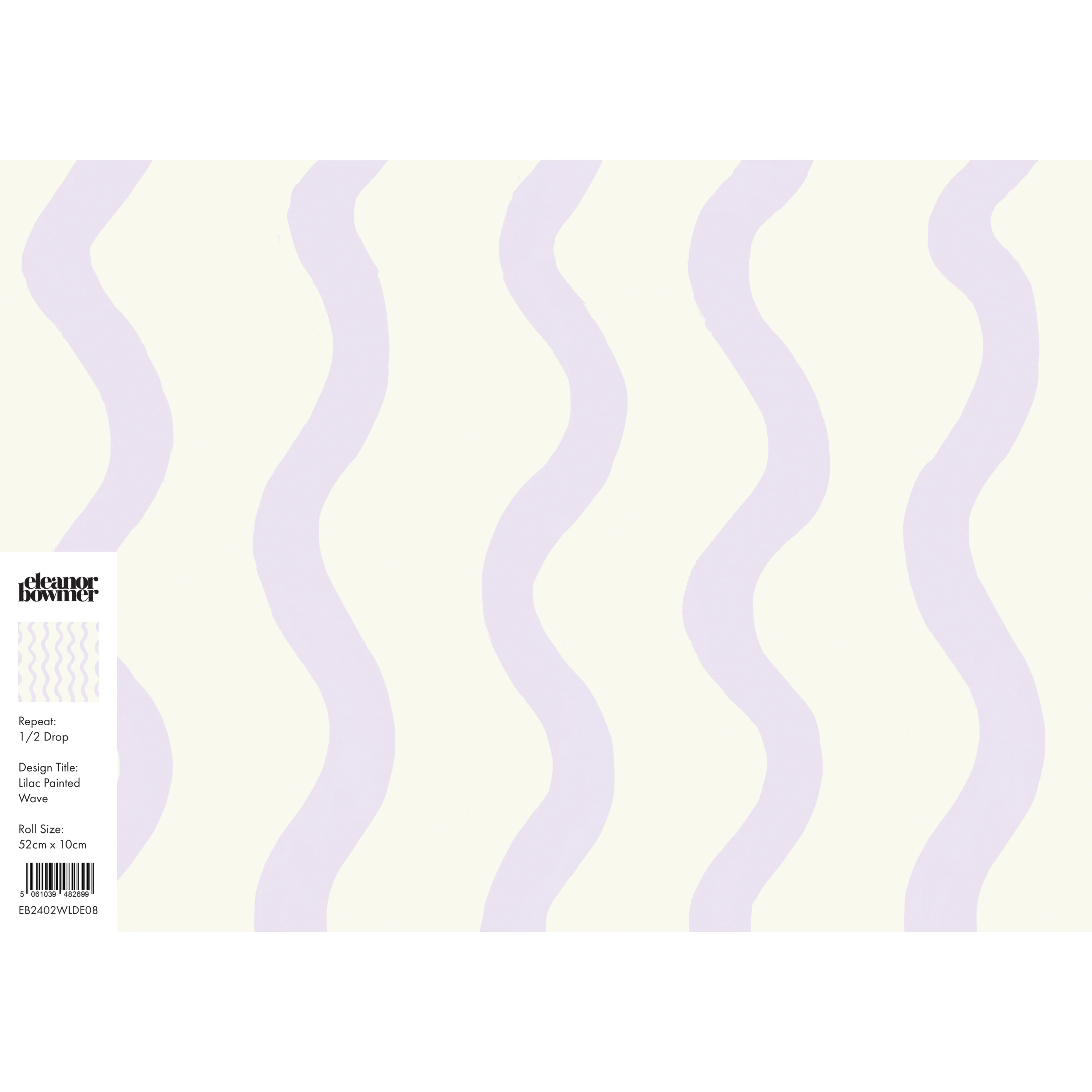 Lilac Painted Wave Wallpaper - Image 4