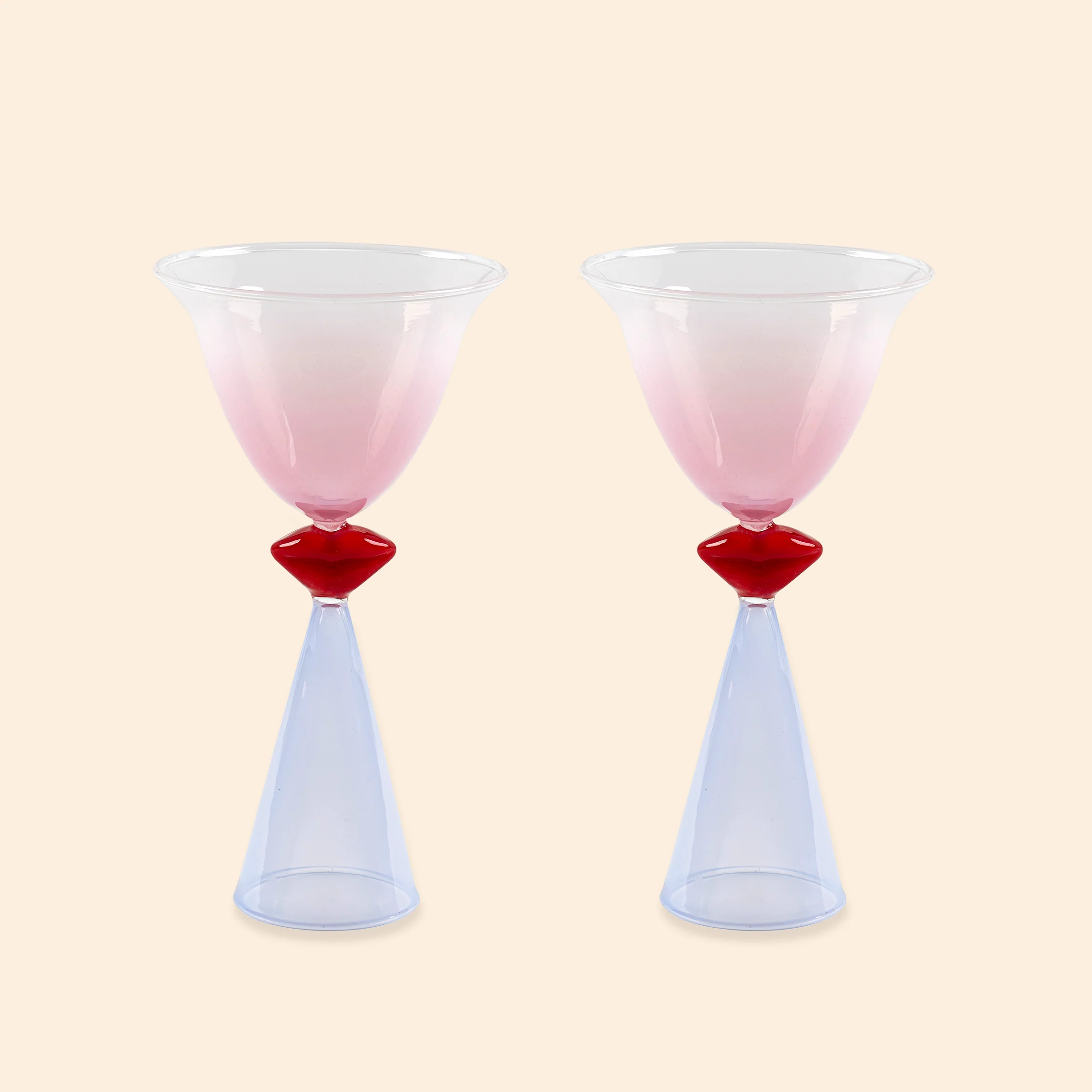 Lips Tinted Cocktail Glasses - Set of 2 - Image 2