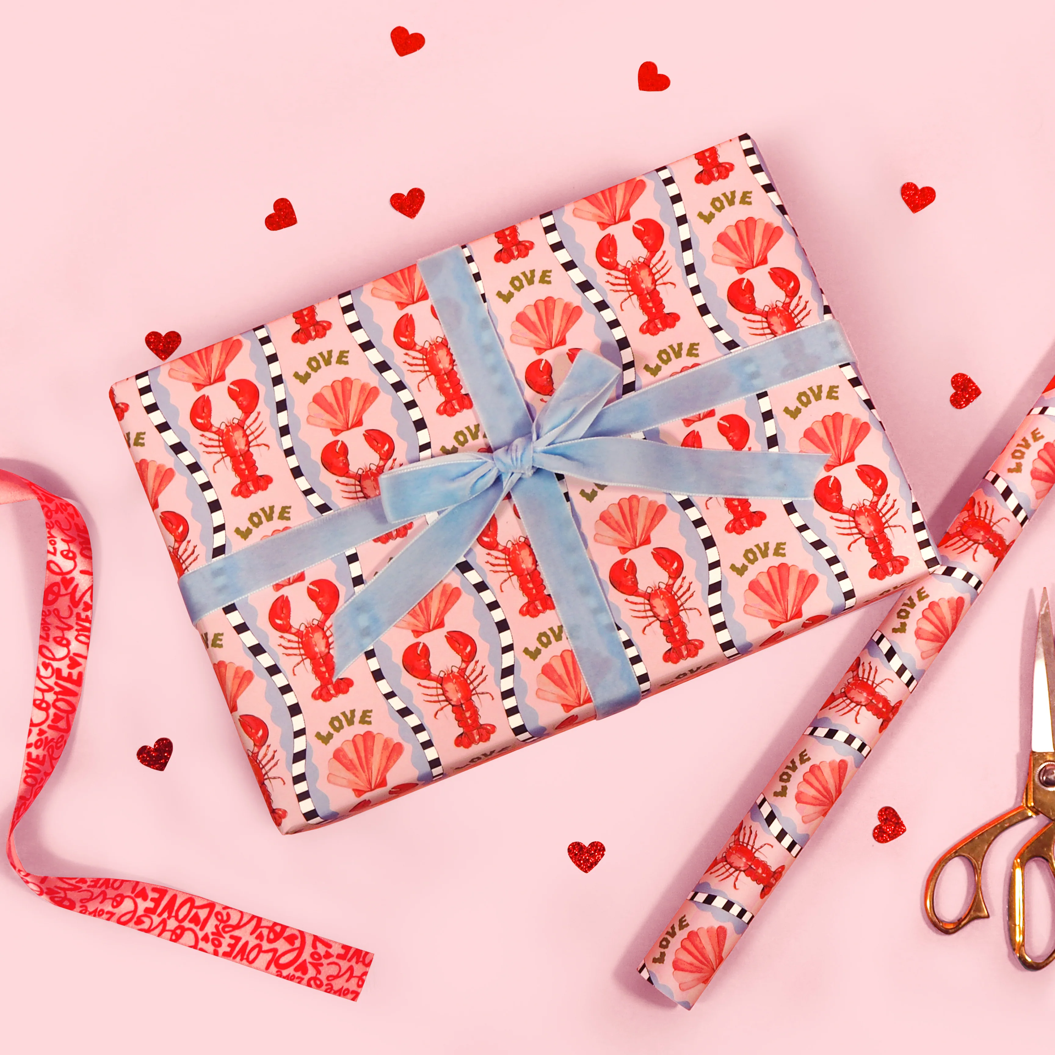 Lobster Love Gift Wrap - Image 2