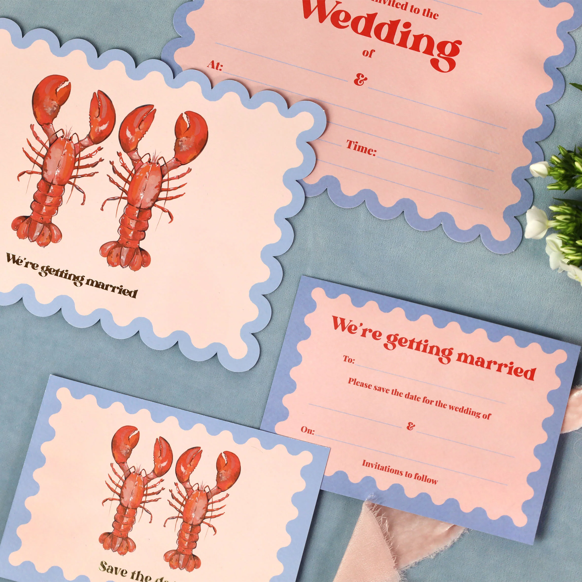 Lobster Love Save The Date Cards - Image 4