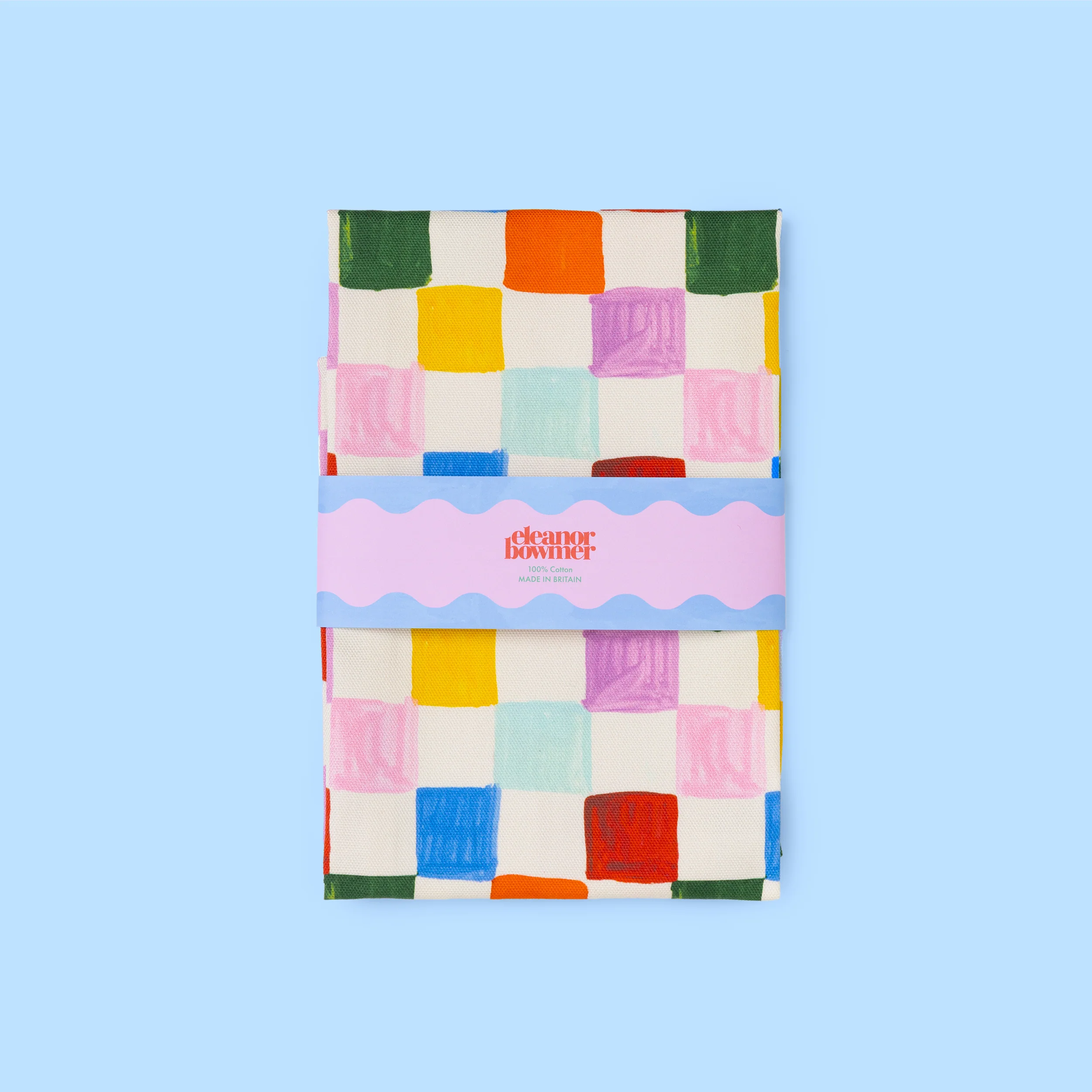 Multi Colour Checker Tea Towel - Image 3