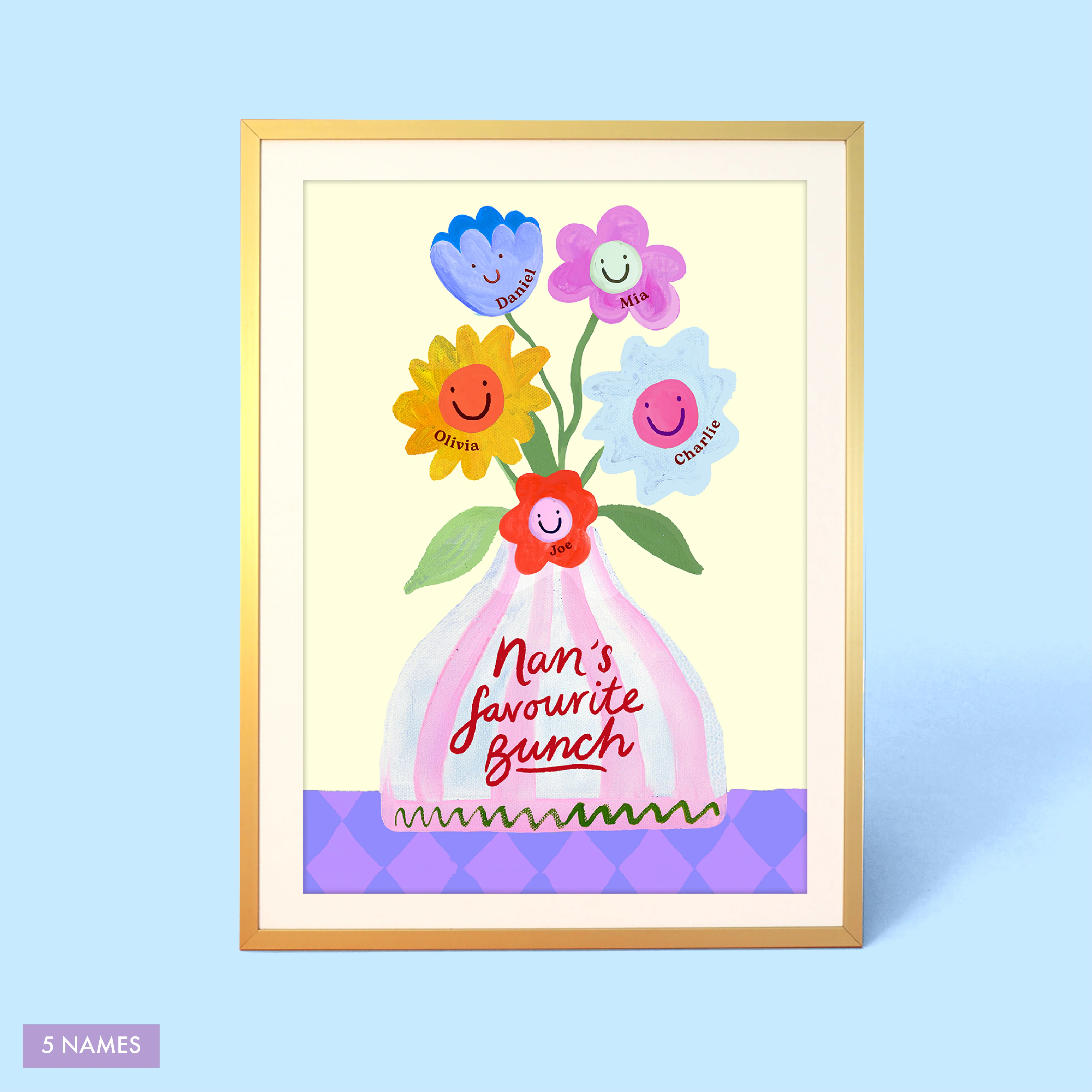 Nan's Favourite Bunch Vase Print - Image 4