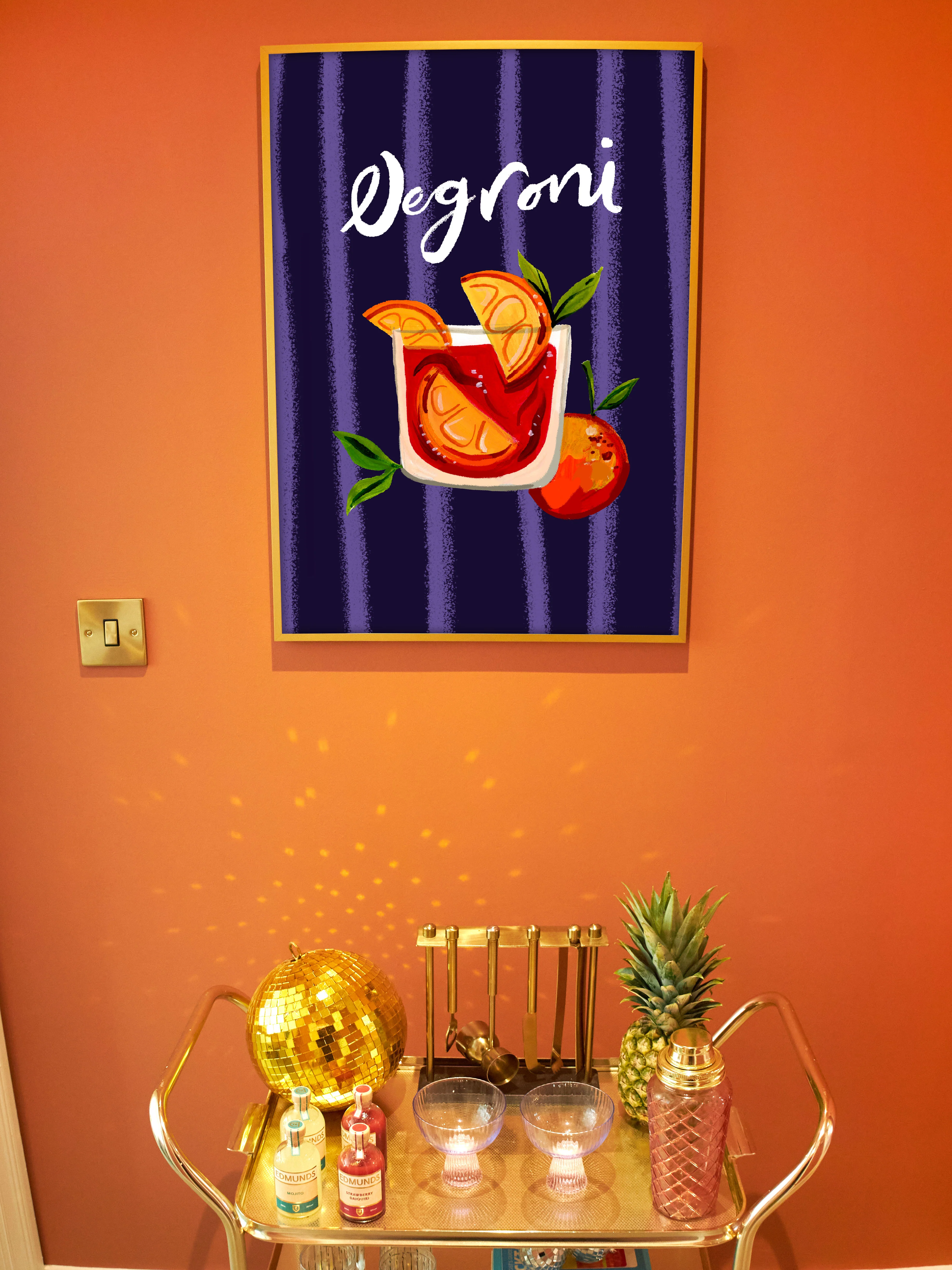Negroni Cocktail Print - Image 4