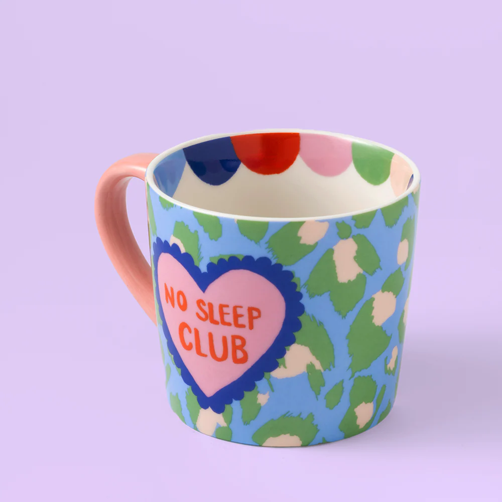 No Sleep Club Green Leopard Mug - Image 2