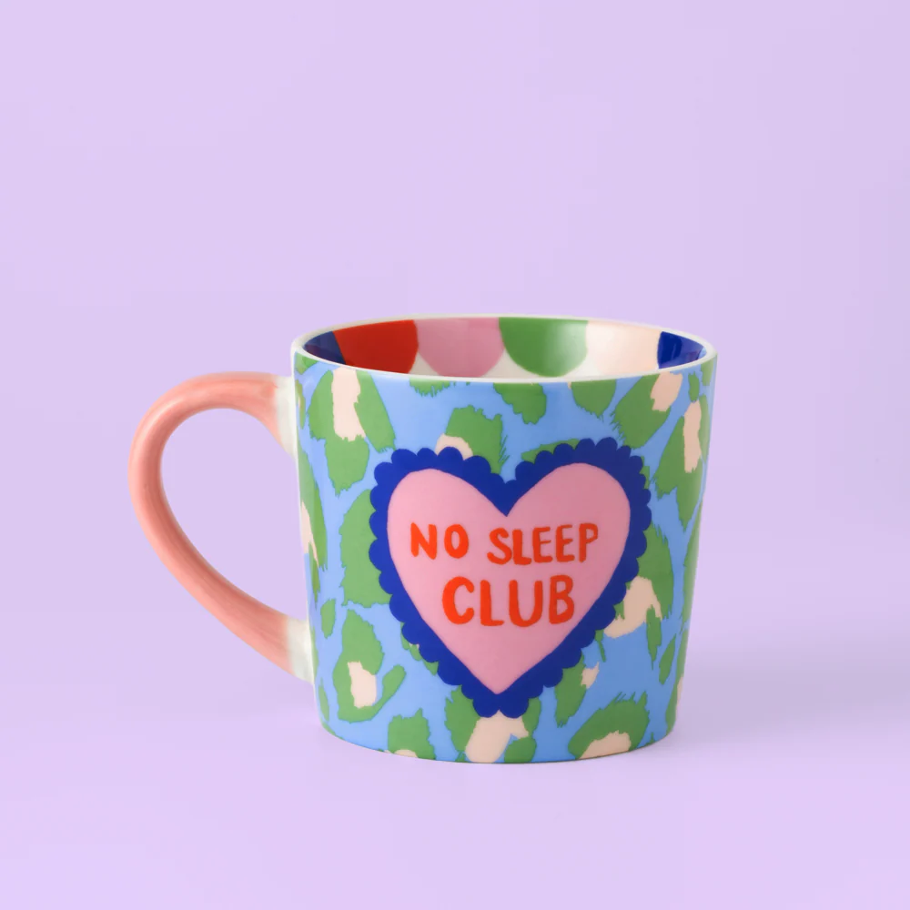 No Sleep Club Green Leopard Mug - Image 3