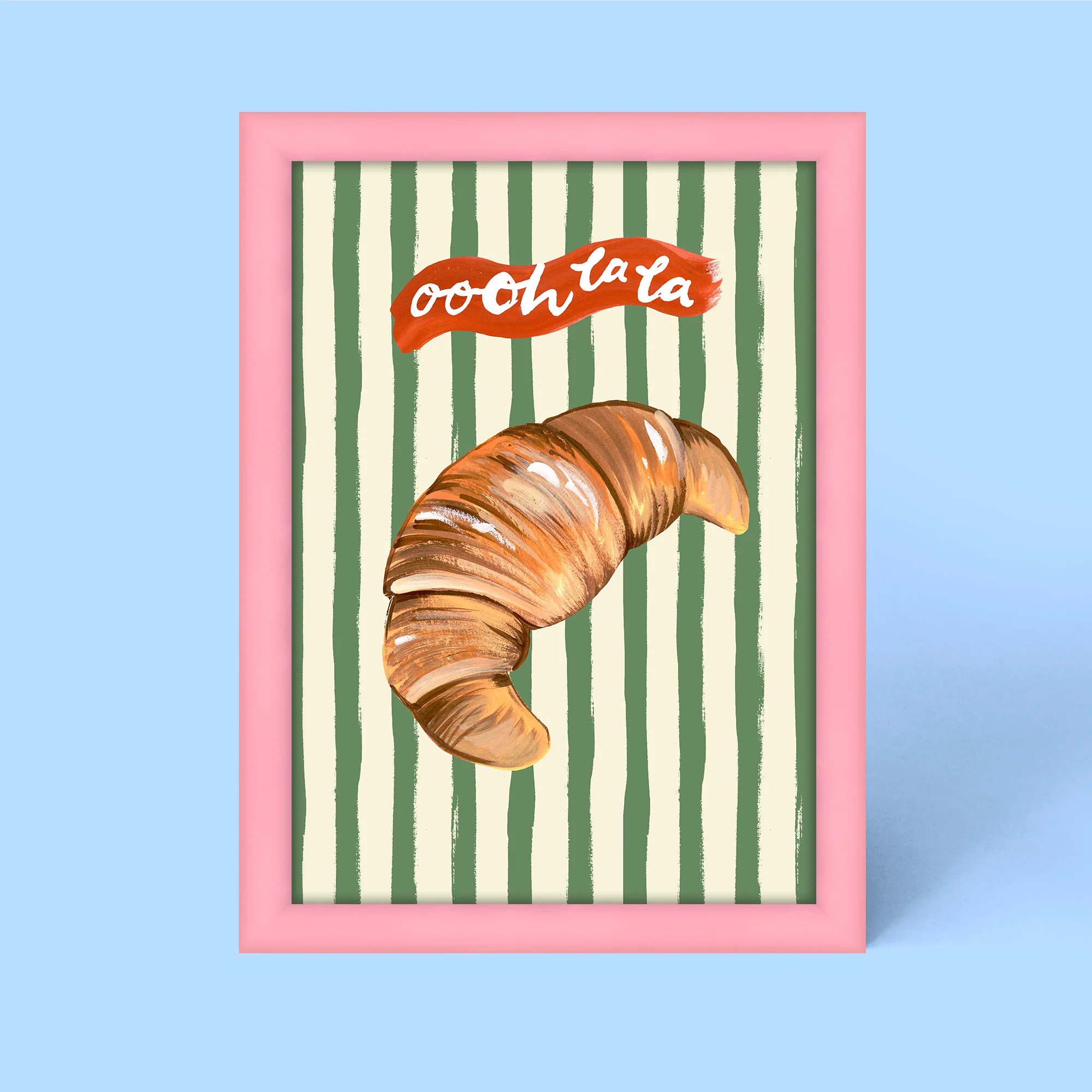 Oooh La La Croissant Print Framed Print - Image 3