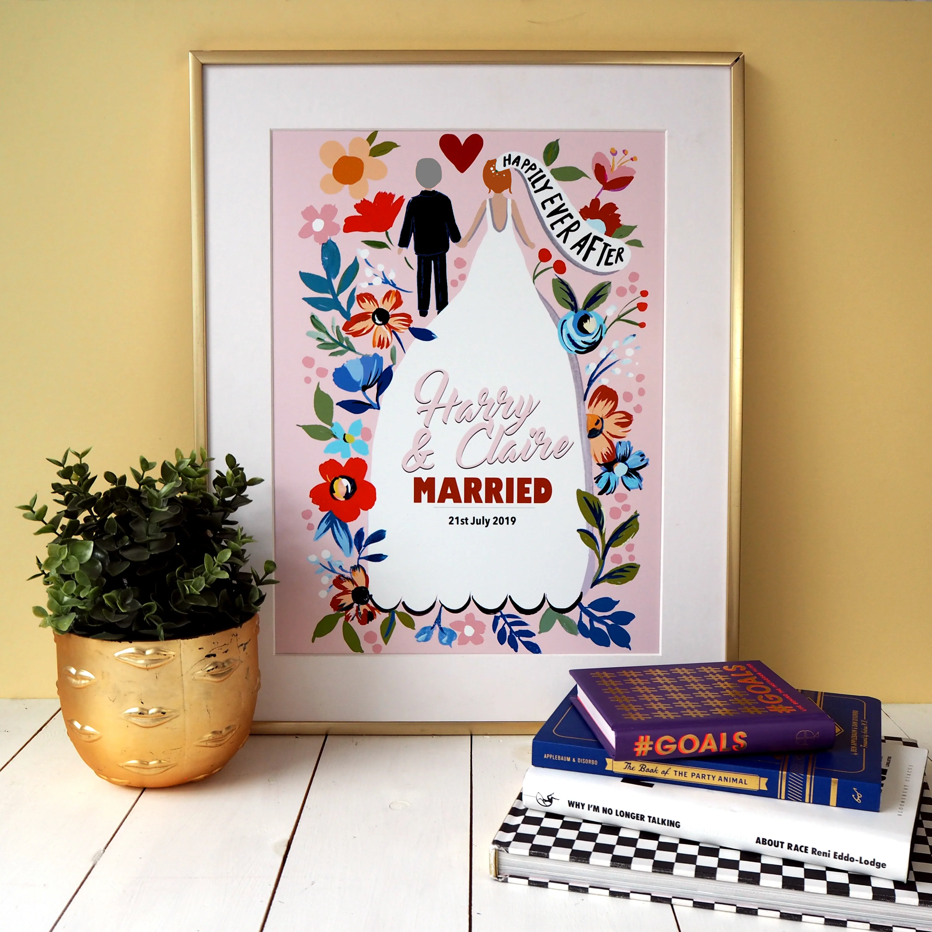 Personalised Happily Ever After Wedding Print - Image 3