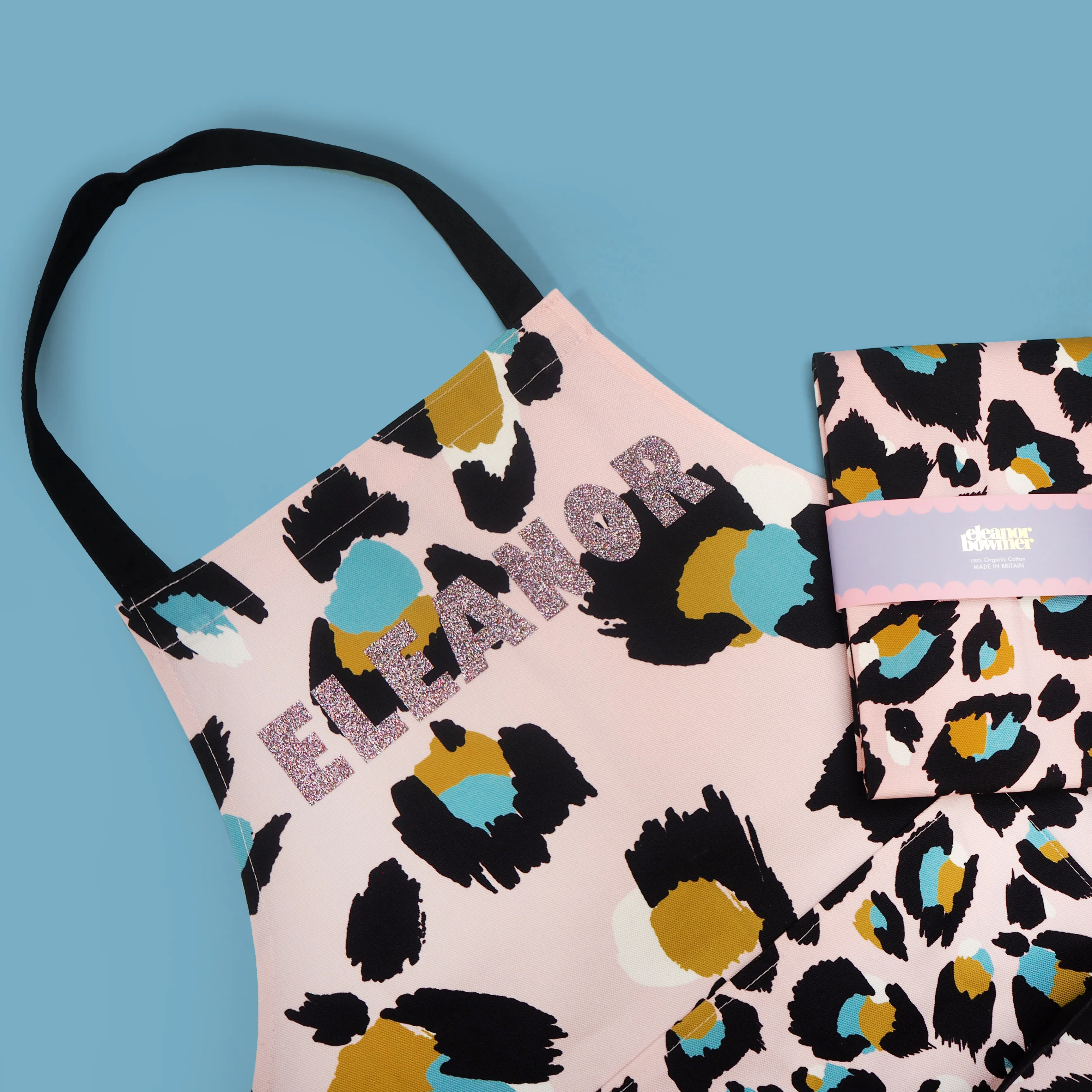 Adult's Pink Leopard Print Apron - Image 2
