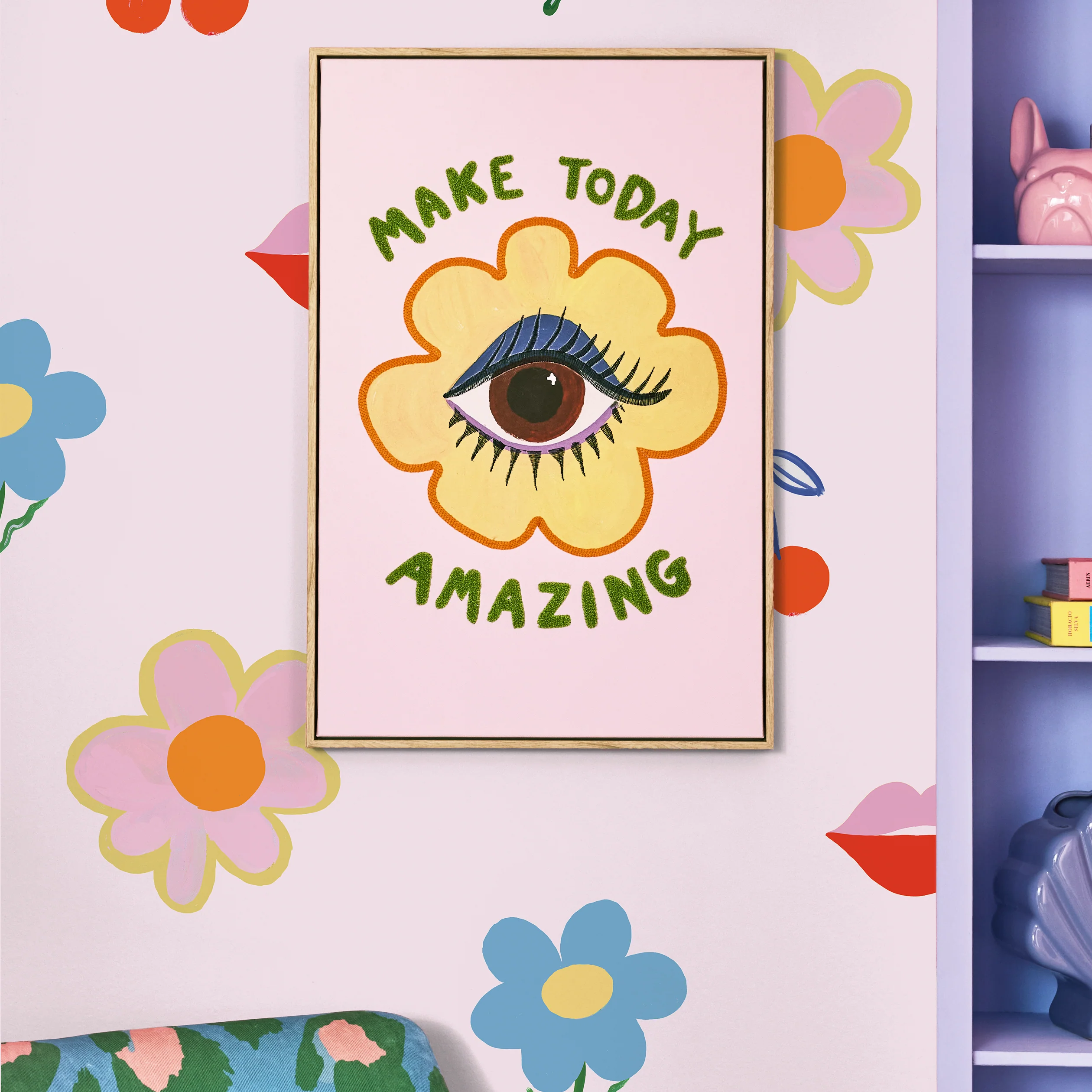 Pink Doodles Mural Wallpaper - Image 3