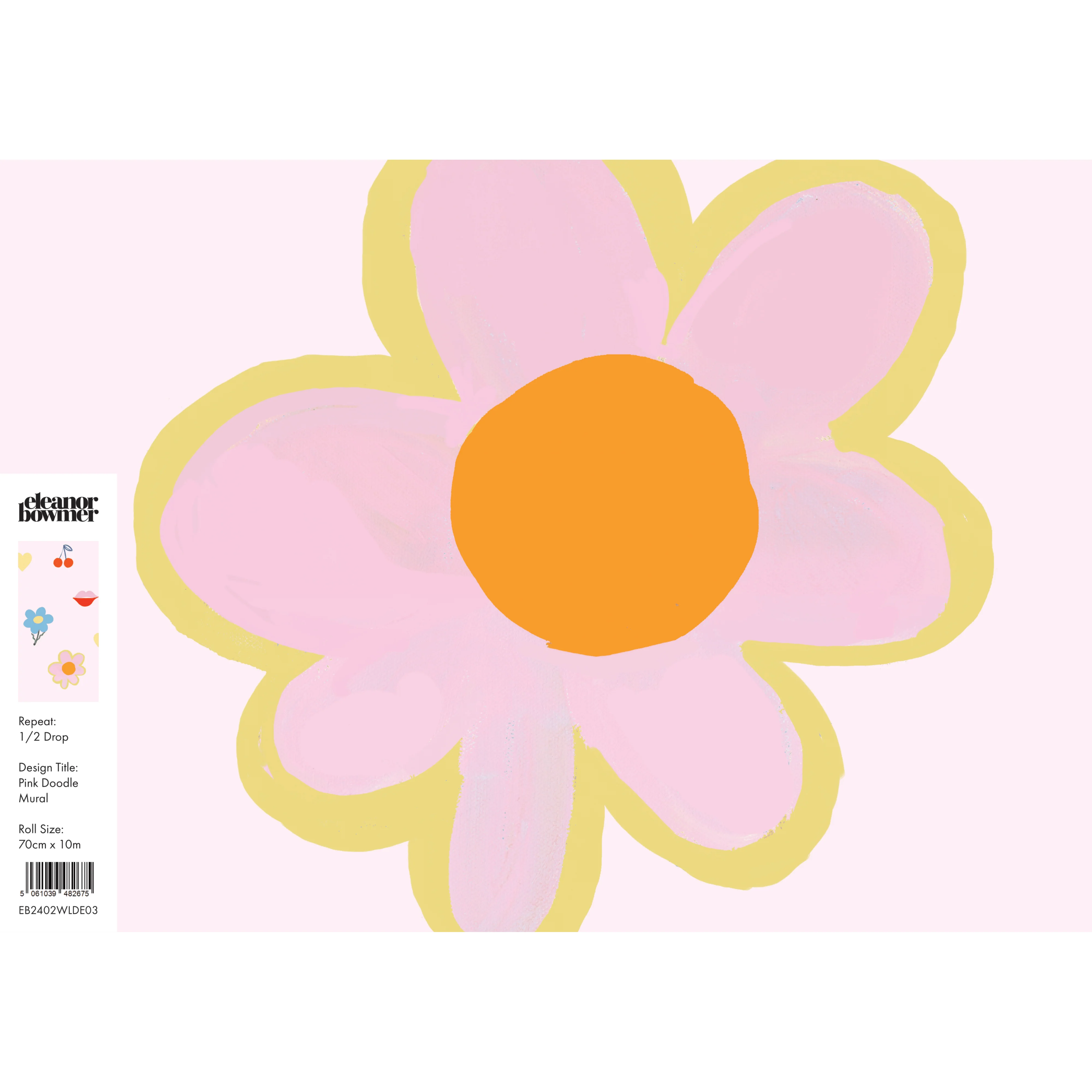 Pink Doodles Mural Wallpaper - Image 4