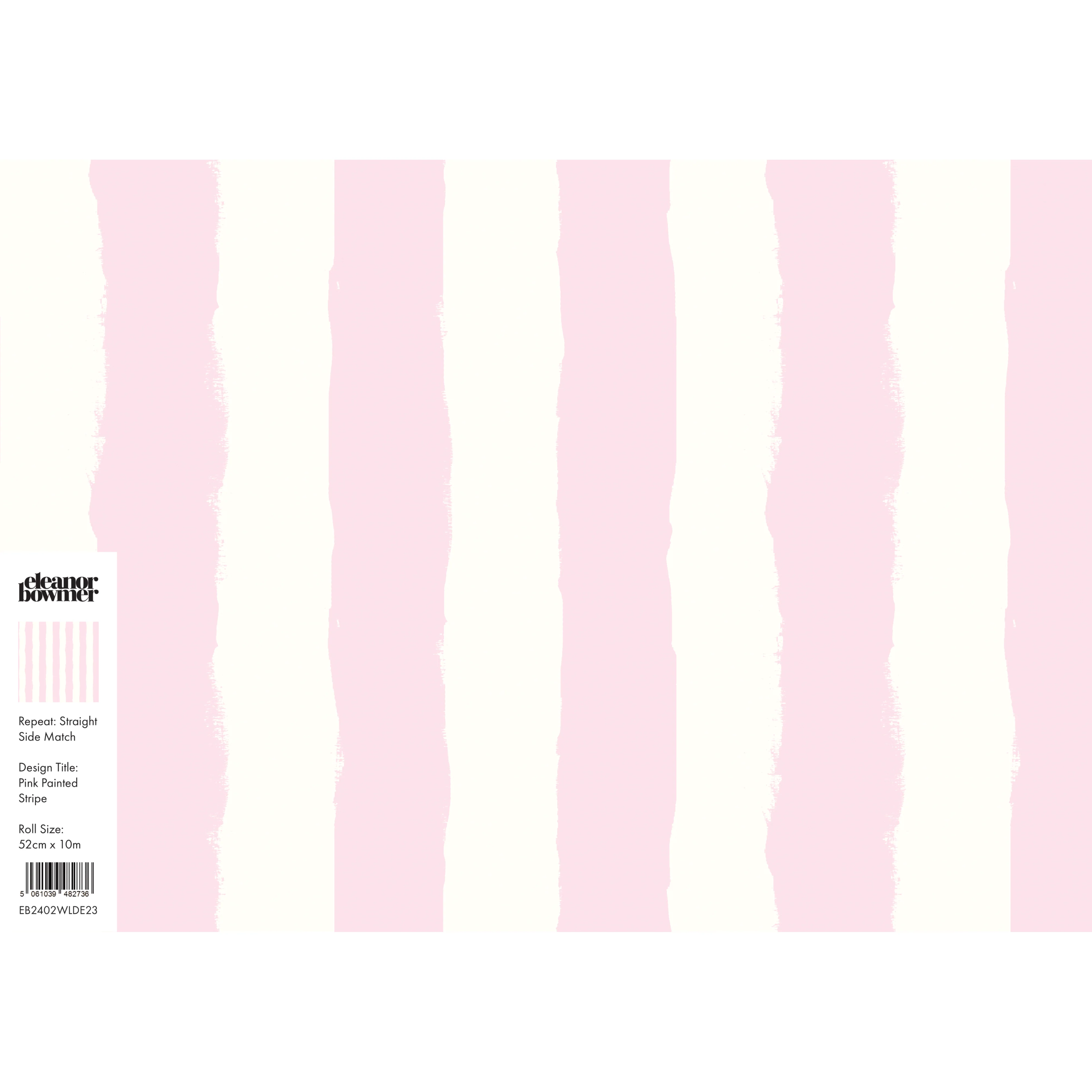 Pink Painted Stripe Wallpaper - Image 4