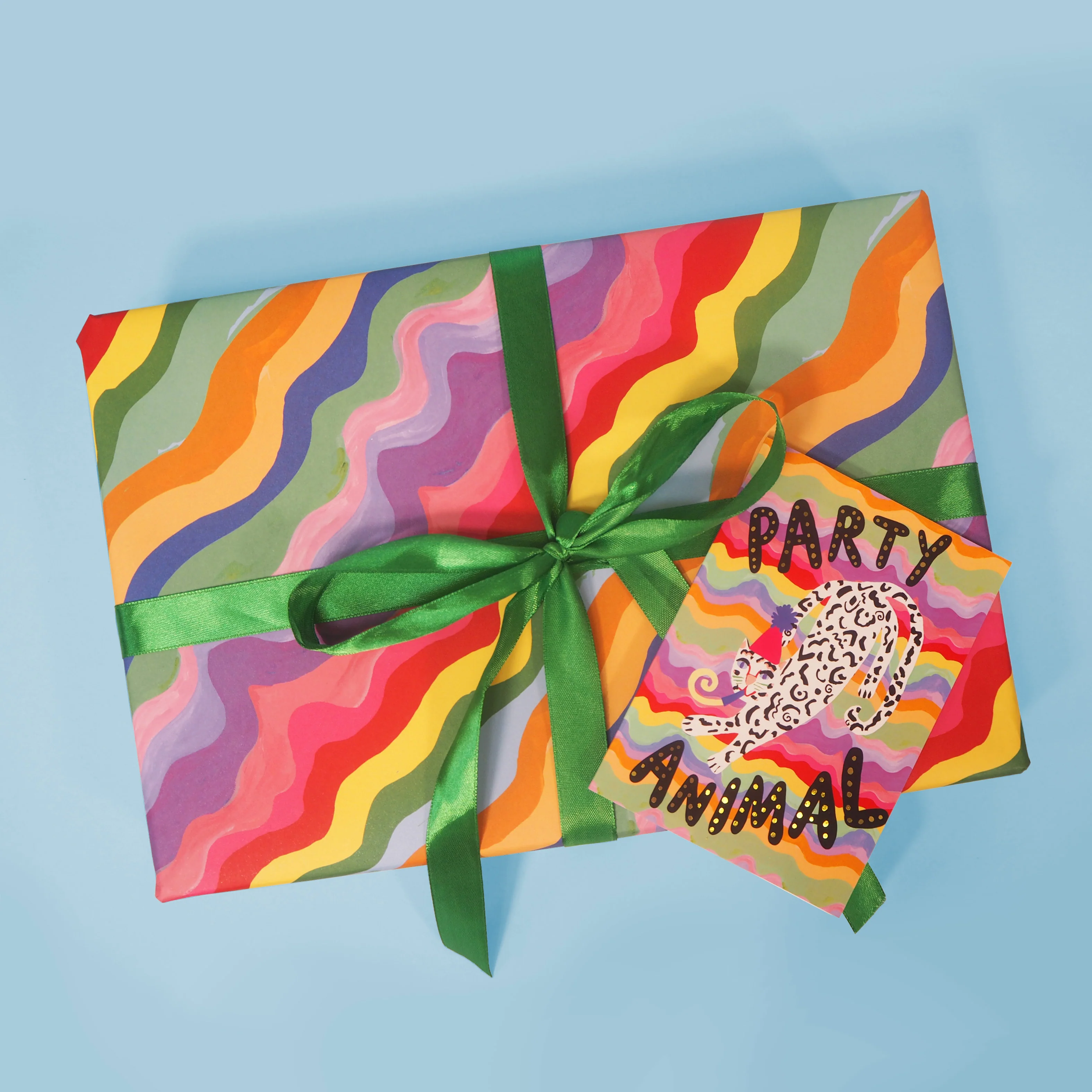 Rainbow Waves Gift Wrap - Image 2