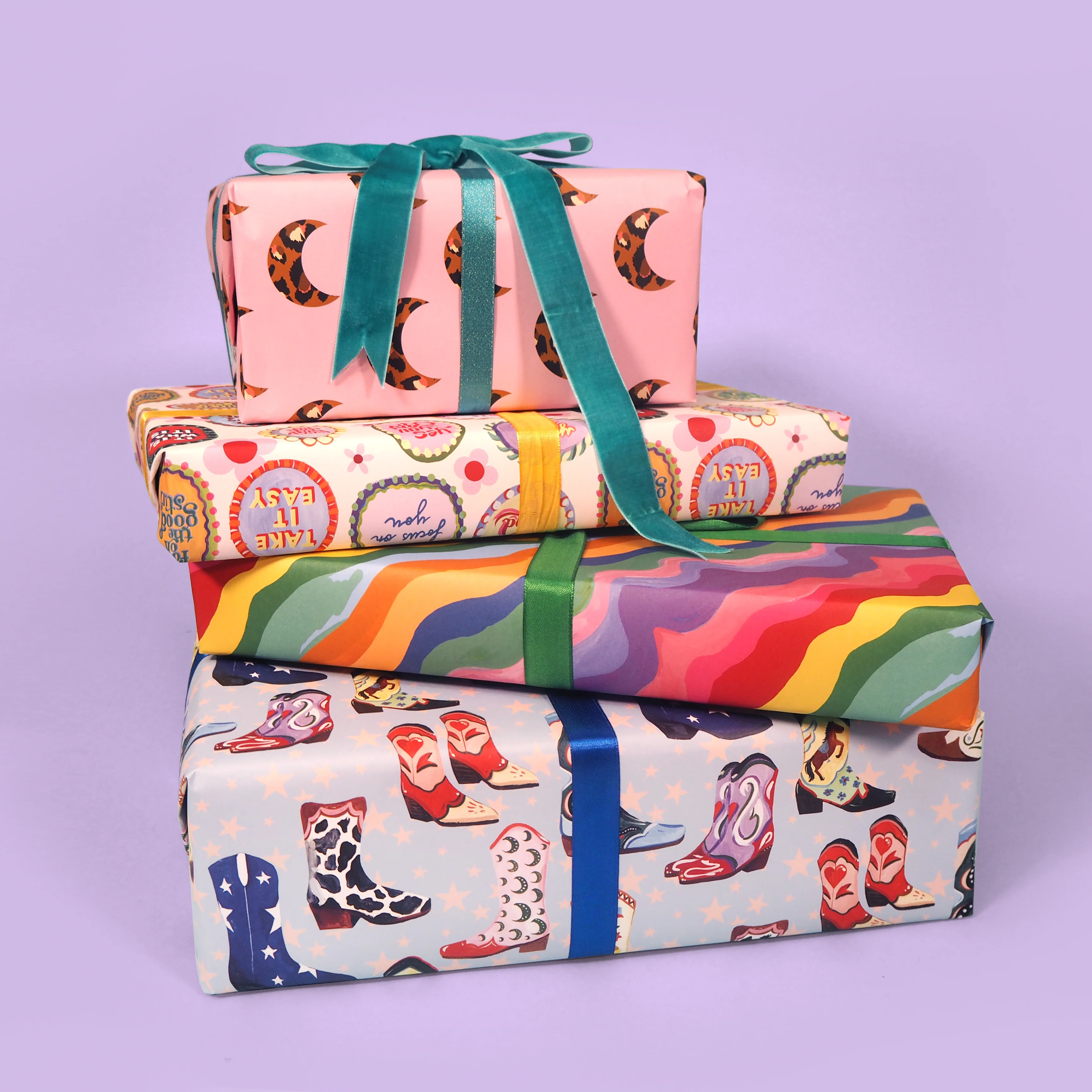 Rainbow Waves Gift Wrap - Image 3