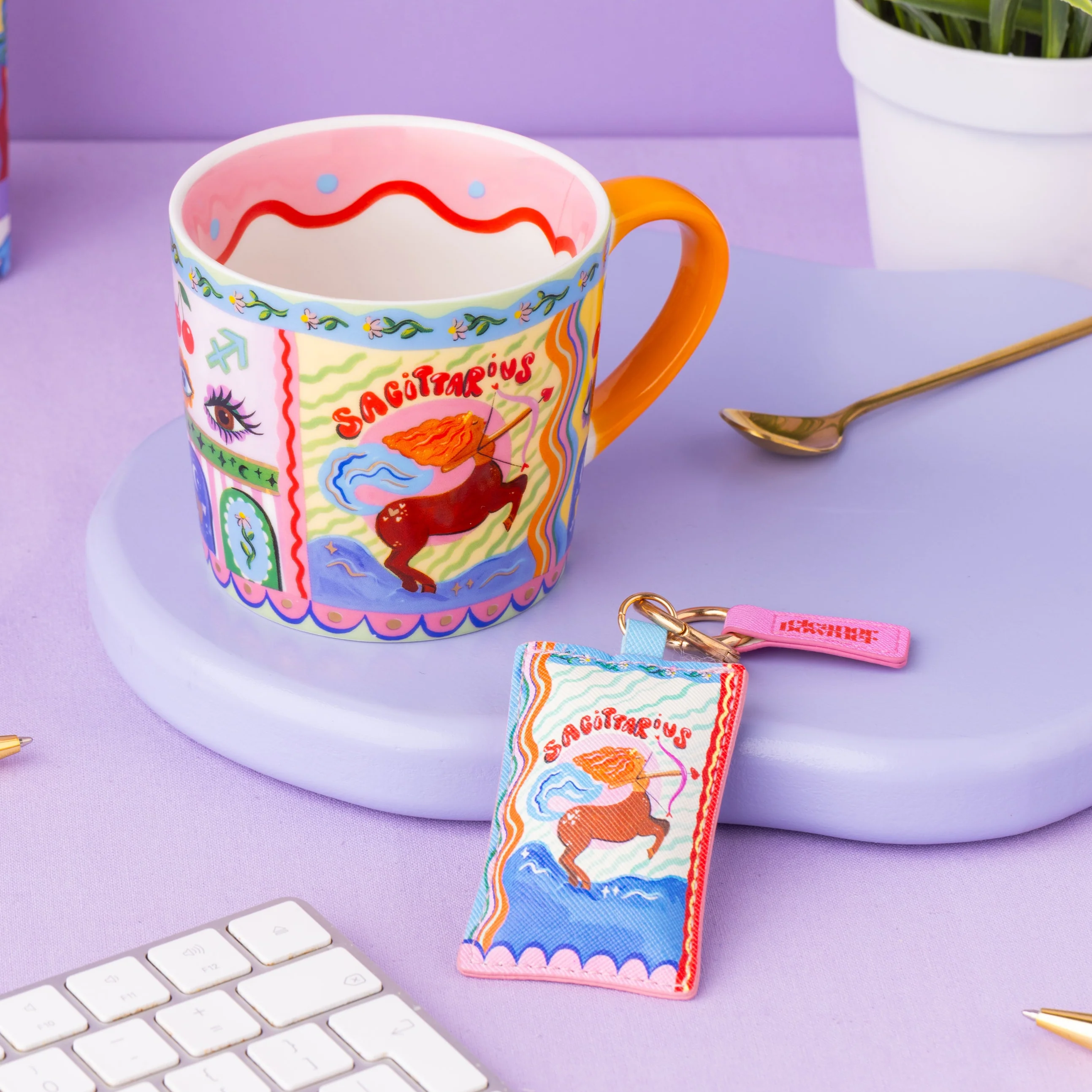Sagittarius Zodiac Keyring - Image 3