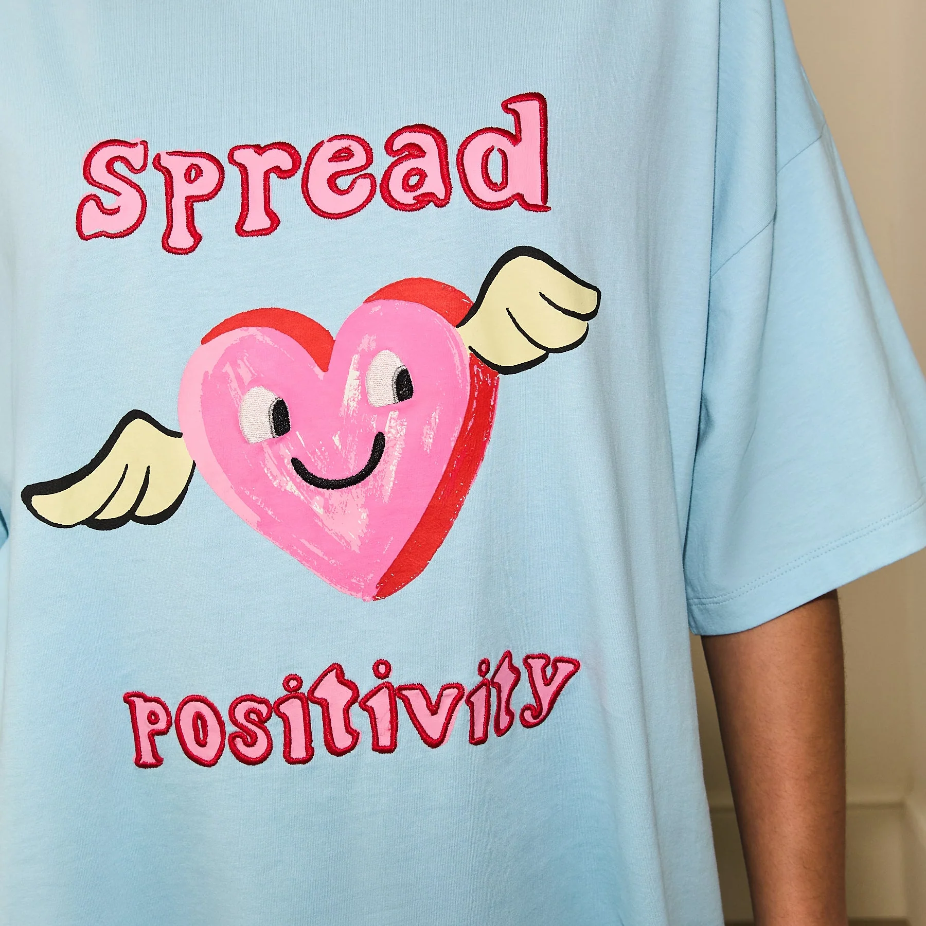 Spread Positivity Blue Short Pyjama Set - Image 2