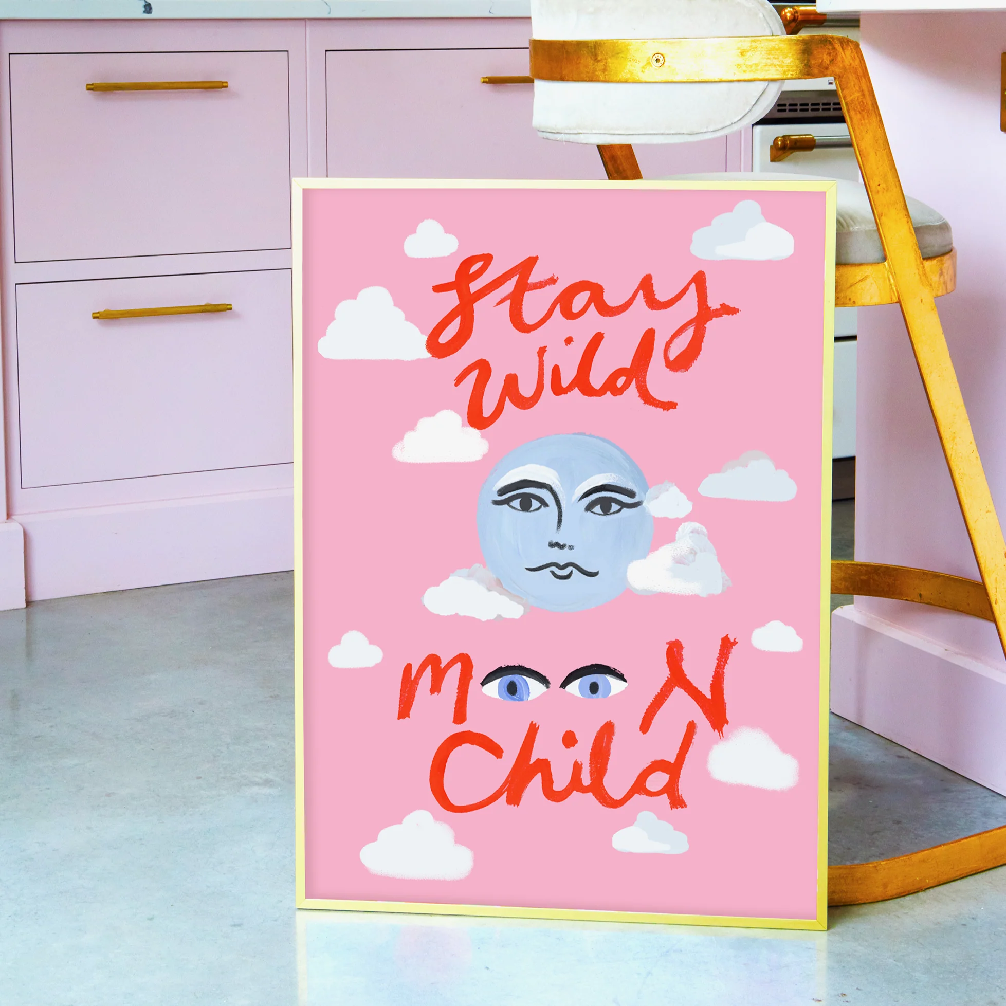 Stay Wild Moon Child Pink Print - Image 2