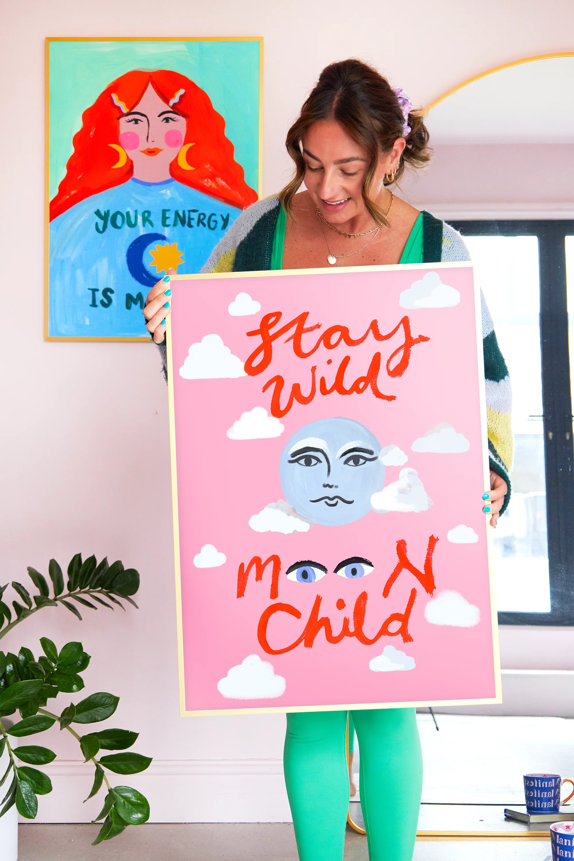 Stay Wild Moon Child Pink Print - Image 3